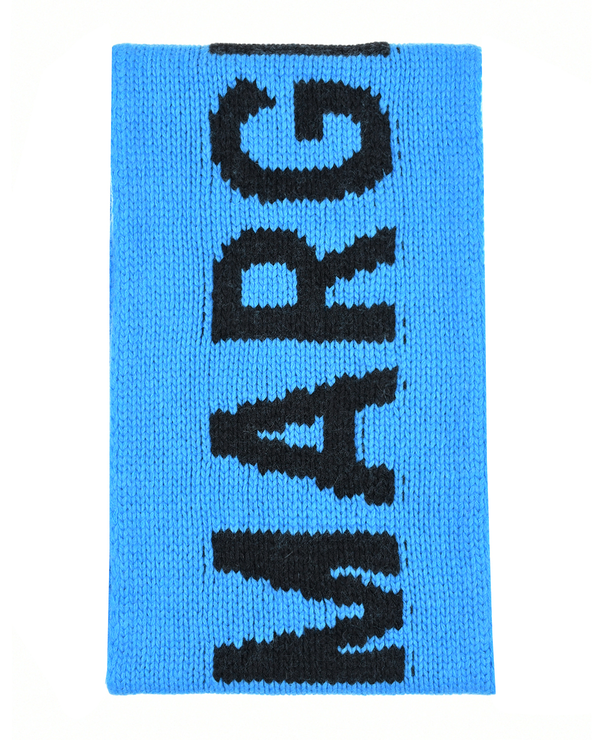 Синий шарф с черным лого, 168x24 см MM6 Maison Margiela детский, размер 2, цвет нет цвета - фото 2