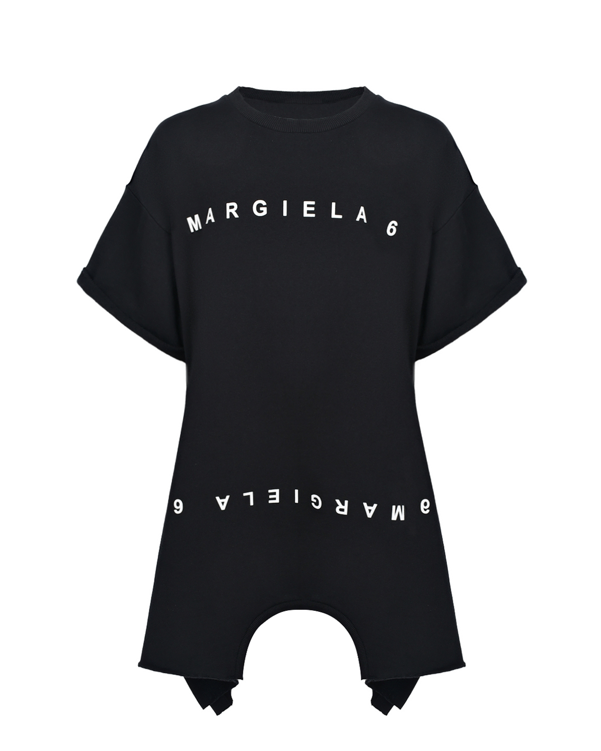 Черное трикотажное платье MM6 Maison Margiela детское, размер 140, цвет черный - фото 1