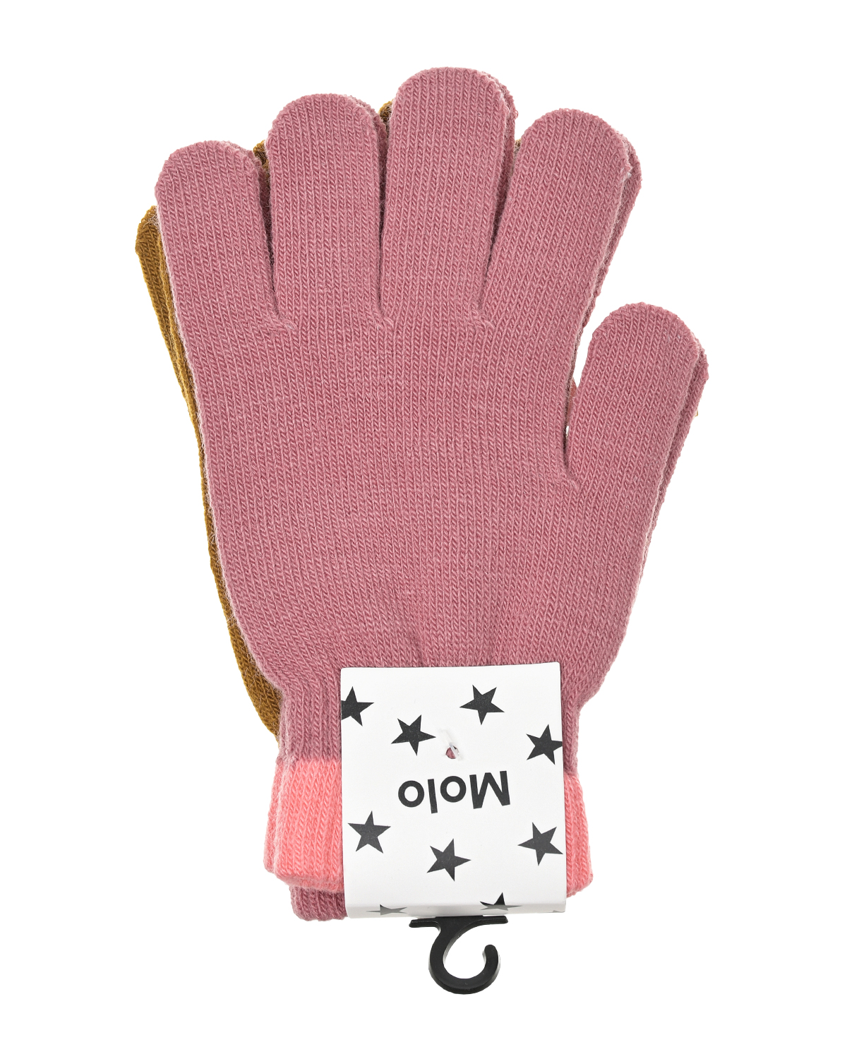Перчатки 2 шт, розовый/горчичный Molo детские, размер 176, цвет мультиколор