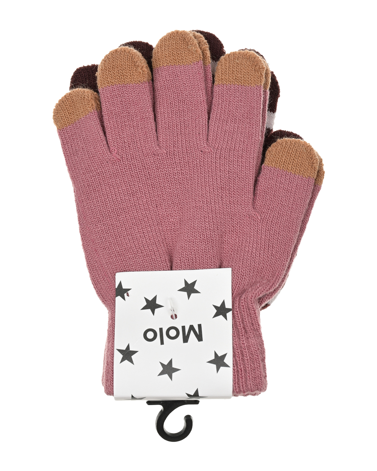 Перчатки, 2 шт, розовый/коричневый Molo детский, размер 140, цвет мультиколор