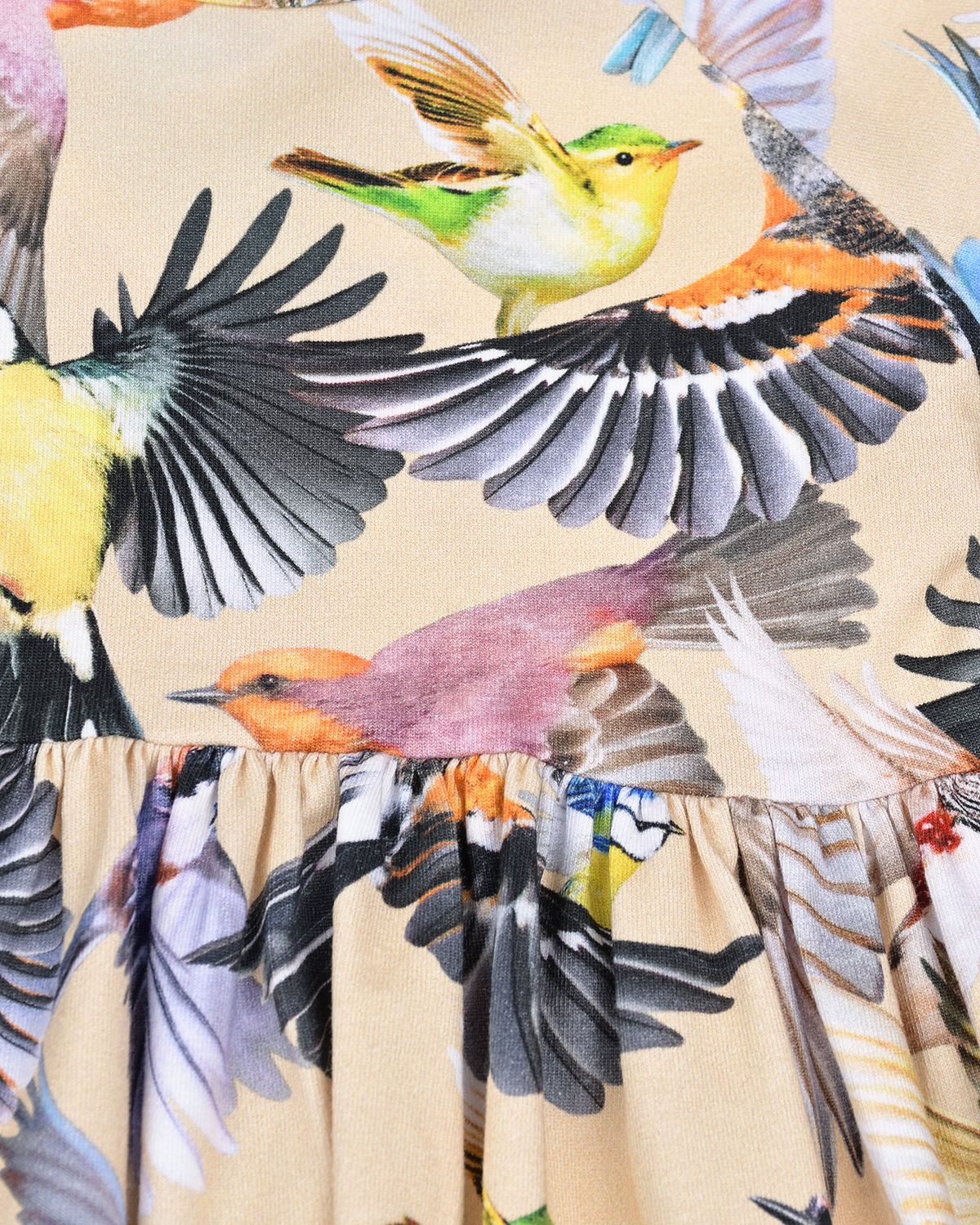 Платье Whimsical с принтом "Птицы" Molo детское, размер 98, цвет мультиколор - фото 3