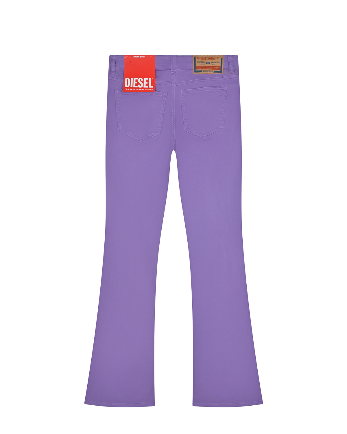 Сиреневые джинсовые брюки клеш Diesel детские, размер 164, цвет сиреневый - фото 2