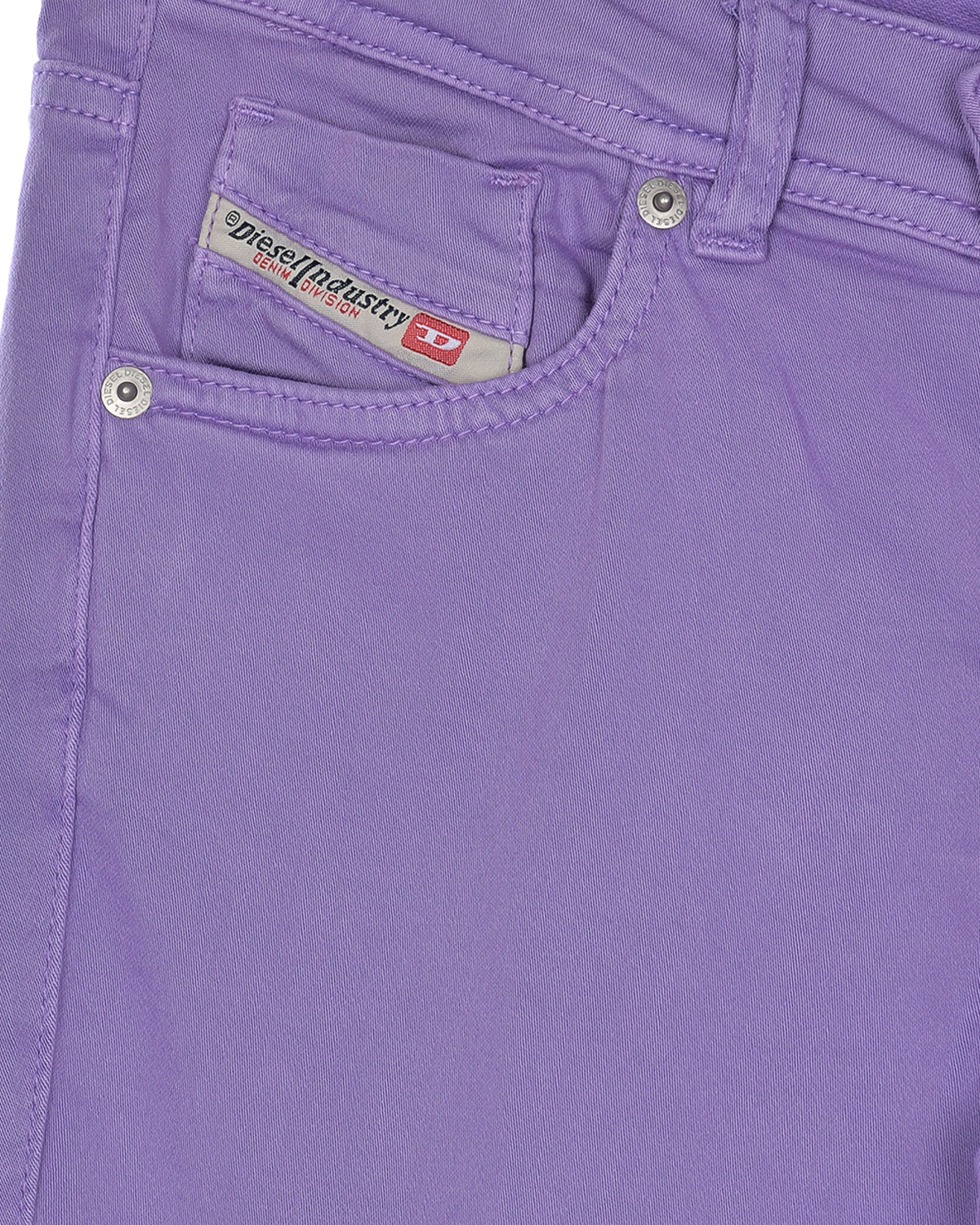 Сиреневые джинсовые брюки клеш Diesel детские, размер 164, цвет сиреневый - фото 3