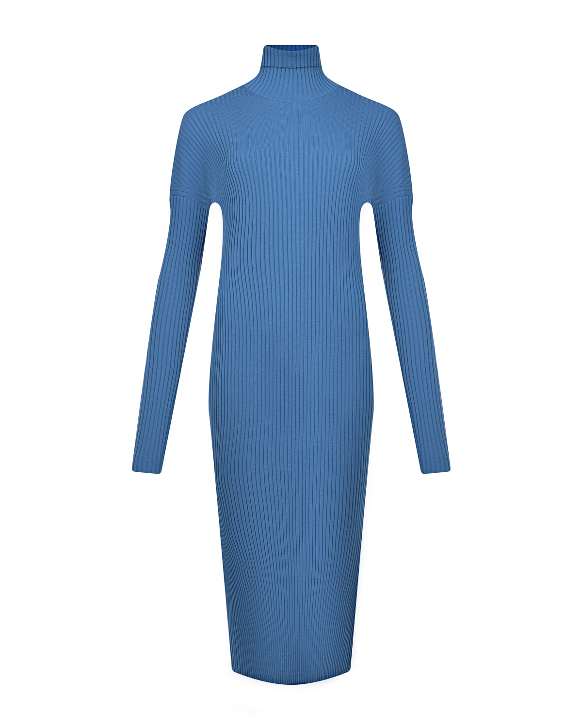 Голубое платье из шерстяного трикотажа MRZ, размер 44, цвет голубой - фото 1