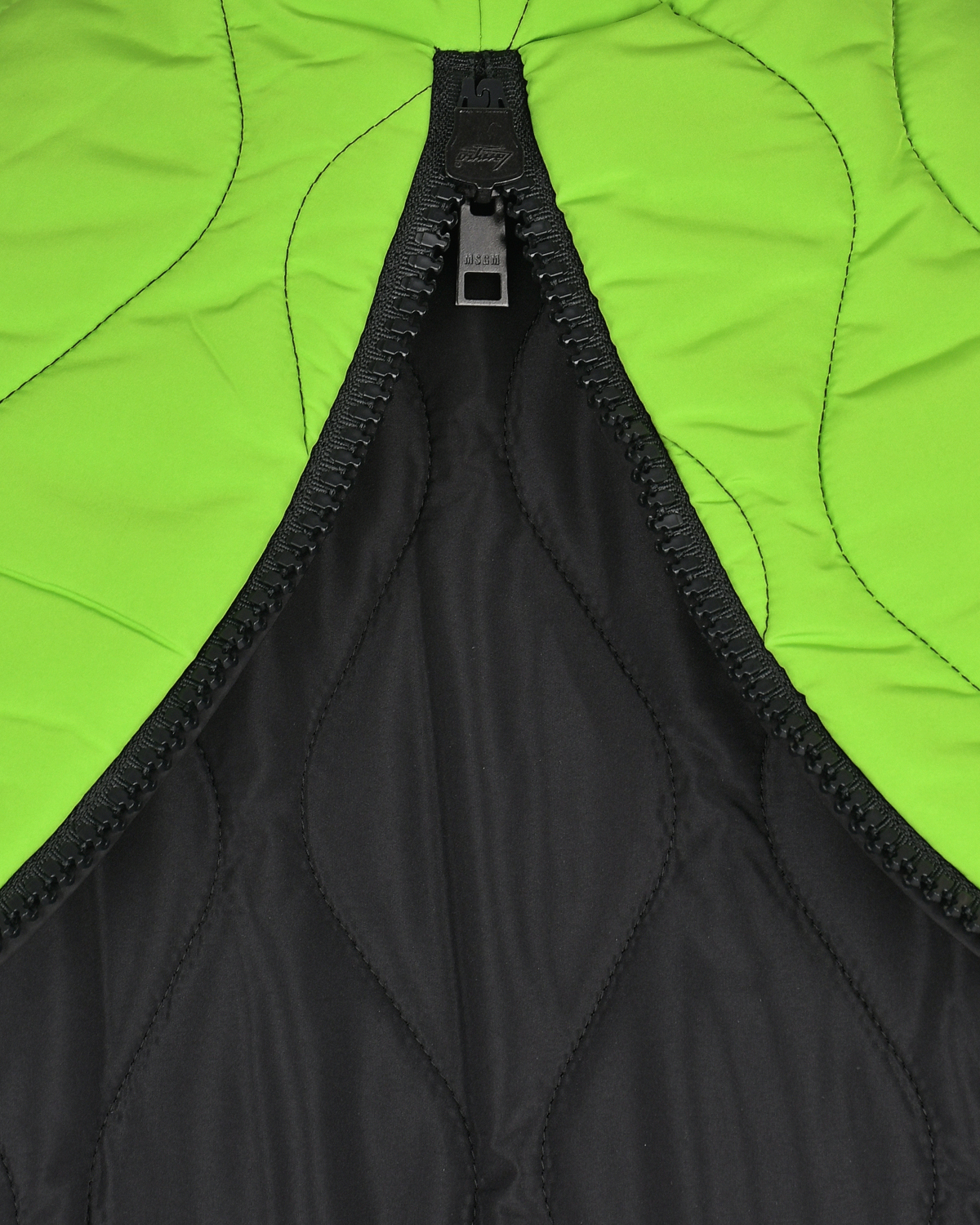 Черное стеганое пальто MSGM, размер 40, цвет черный - фото 7