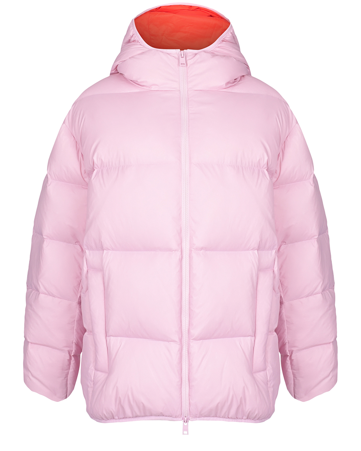 Розовая куртка с капюшоном MSGM, размер 40, цвет розовый