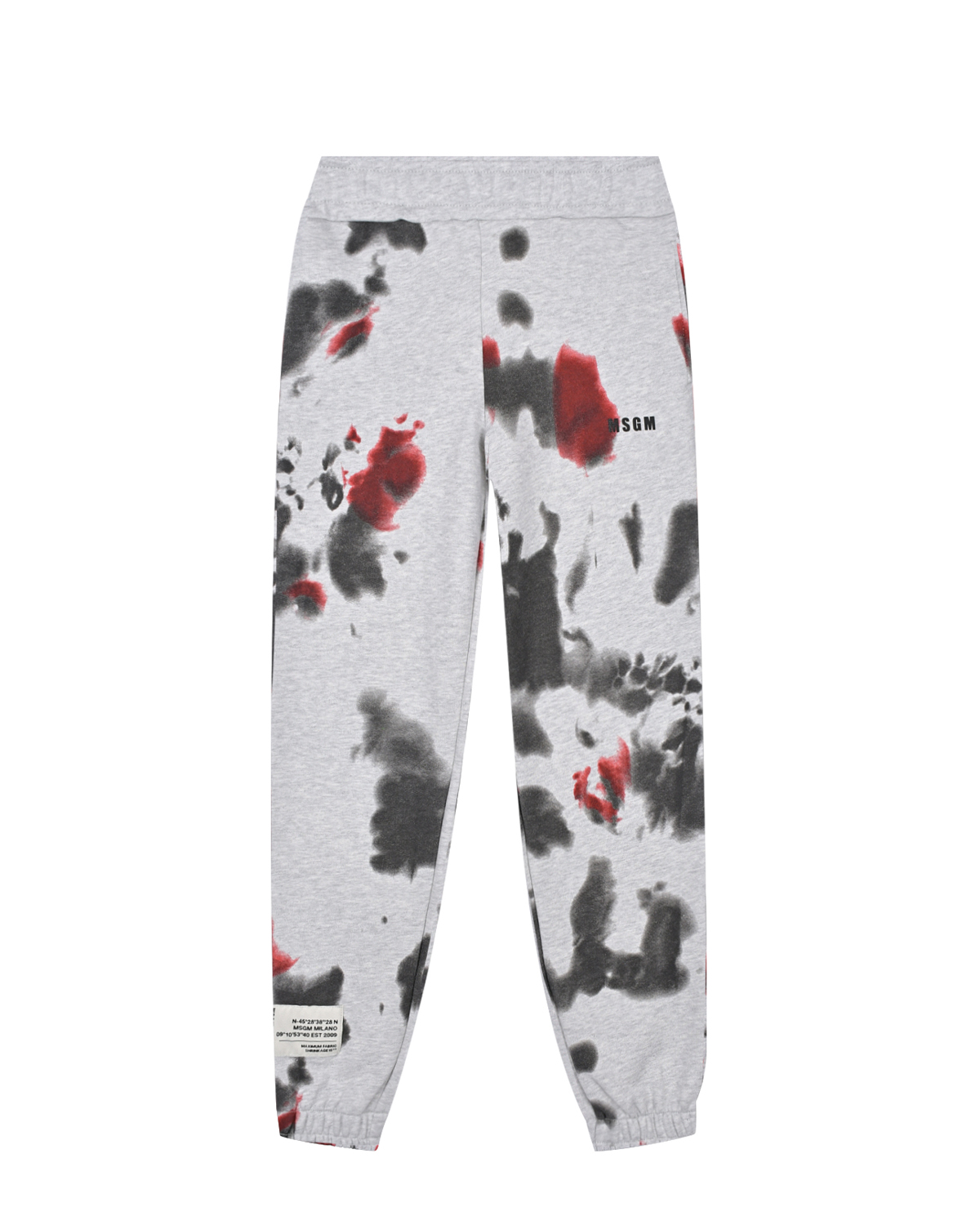 Серые спортивные брюки с принтом тай-дай MSGM детские, размер 116, цвет серый - фото 1
