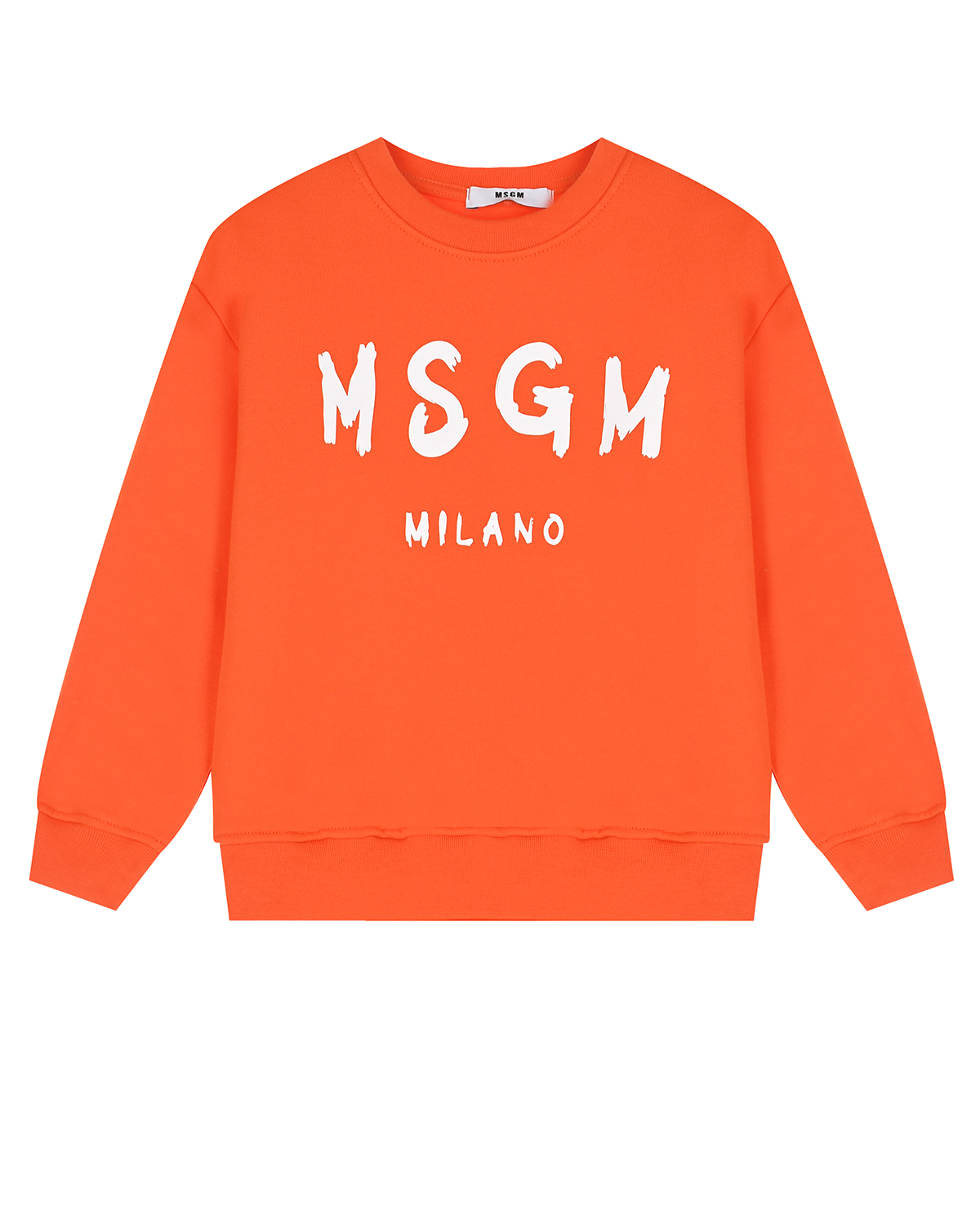 Оранжевый свитшот с белым лого MSGM детский, размер 116 - фото 1