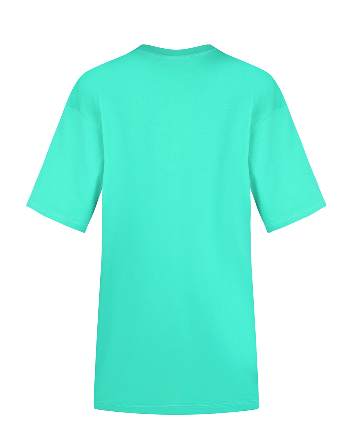 Платье-футболка с лого MSGM, размер 42, цвет зеленый - фото 4