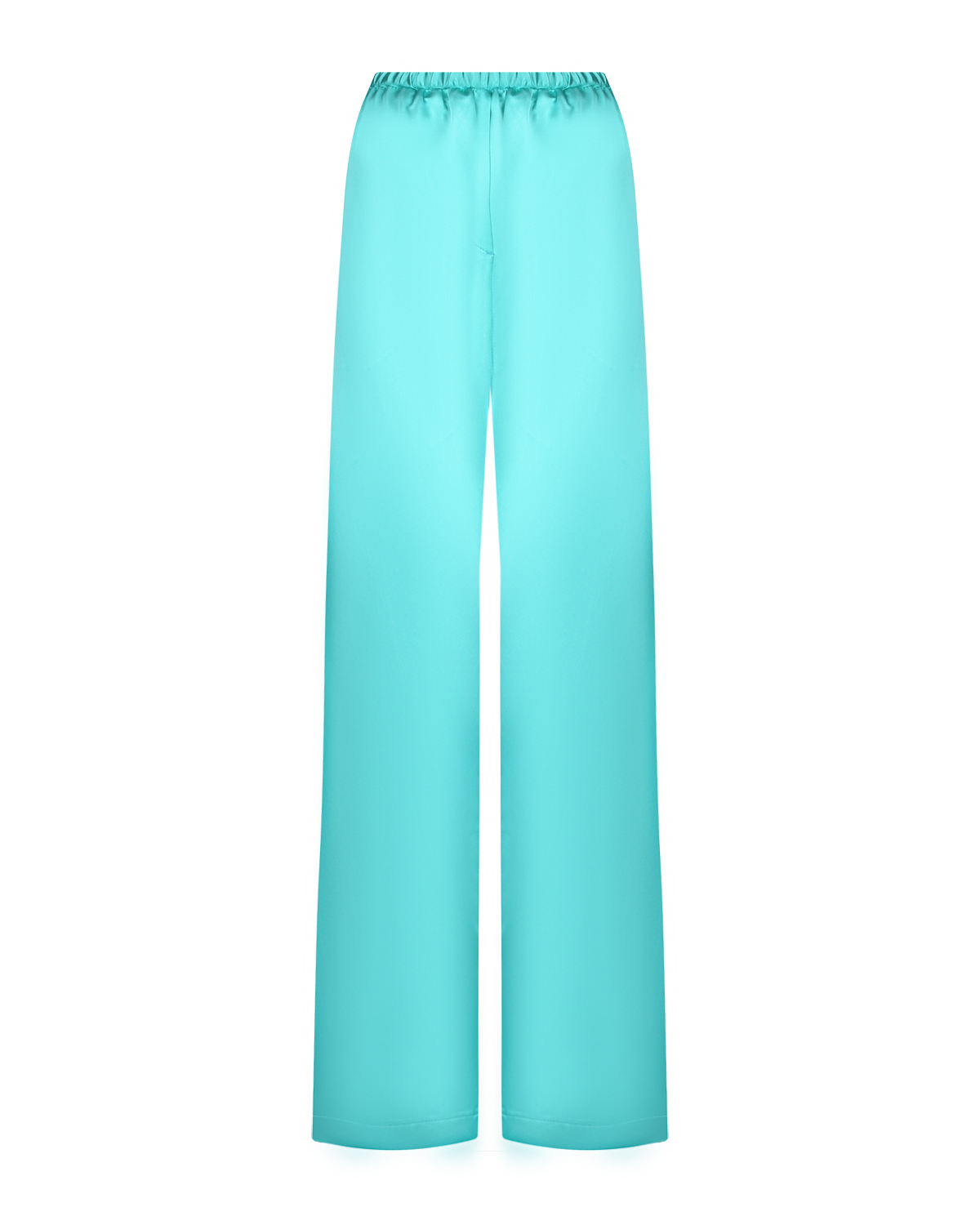 Атласные брюки бирюзового цвета MSGM, размер 40 - фото 1