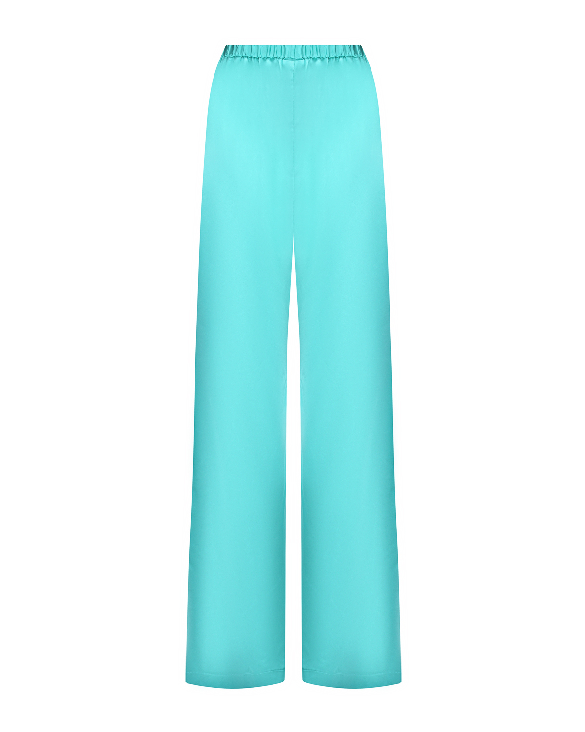 Атласные брюки бирюзового цвета MSGM, размер 40 - фото 2