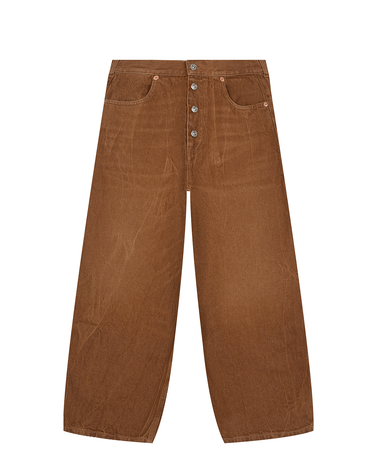 Коричневые прямые джинсы MM6 Maison Margiela детские, размер 152, цвет коричневый - фото 1