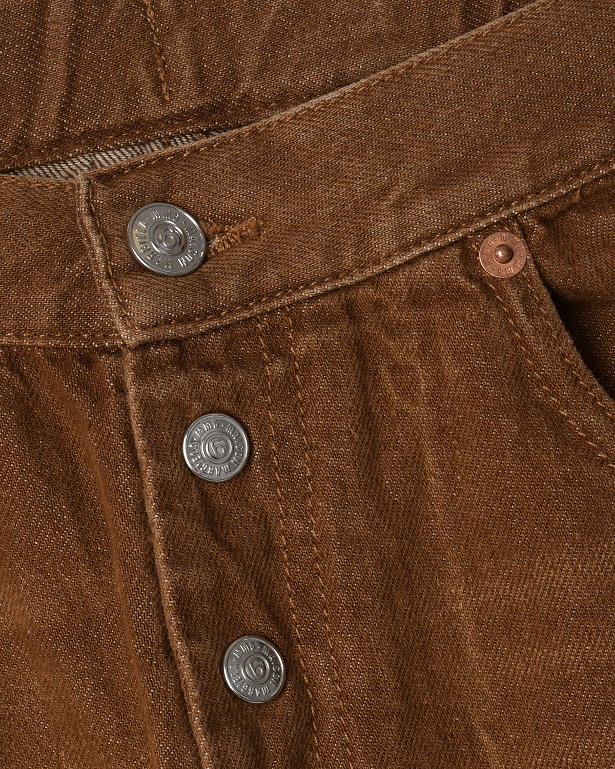 Коричневые прямые джинсы MM6 Maison Margiela детские, размер 152, цвет коричневый - фото 3