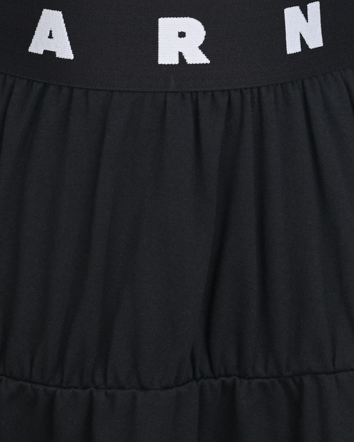 Черная юбка с белым лого на поясе MARNI детская, размер 152, цвет черный - фото 3