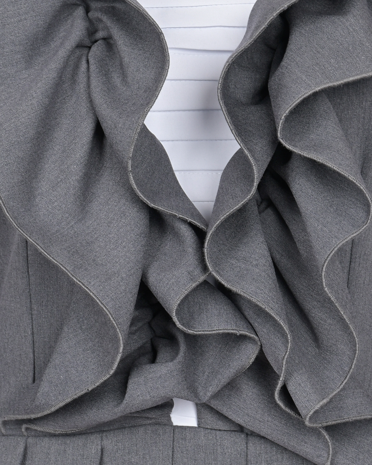 Серое платье с рюшами Masterpeace, размер 40, цвет серый - фото 4