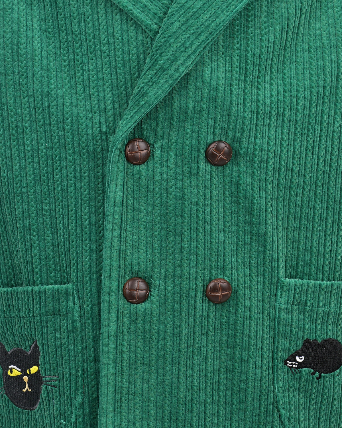 Зеленый пиджак с накладными карманами Mini Rodini детский, размер 104 - фото 3