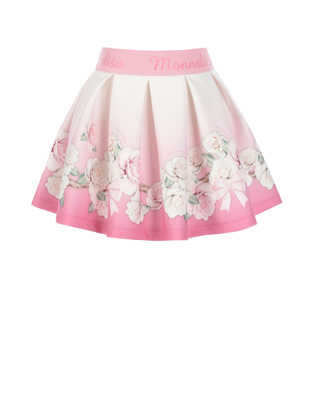 Пышная юбка с цветочным принтом Monnalisa детская