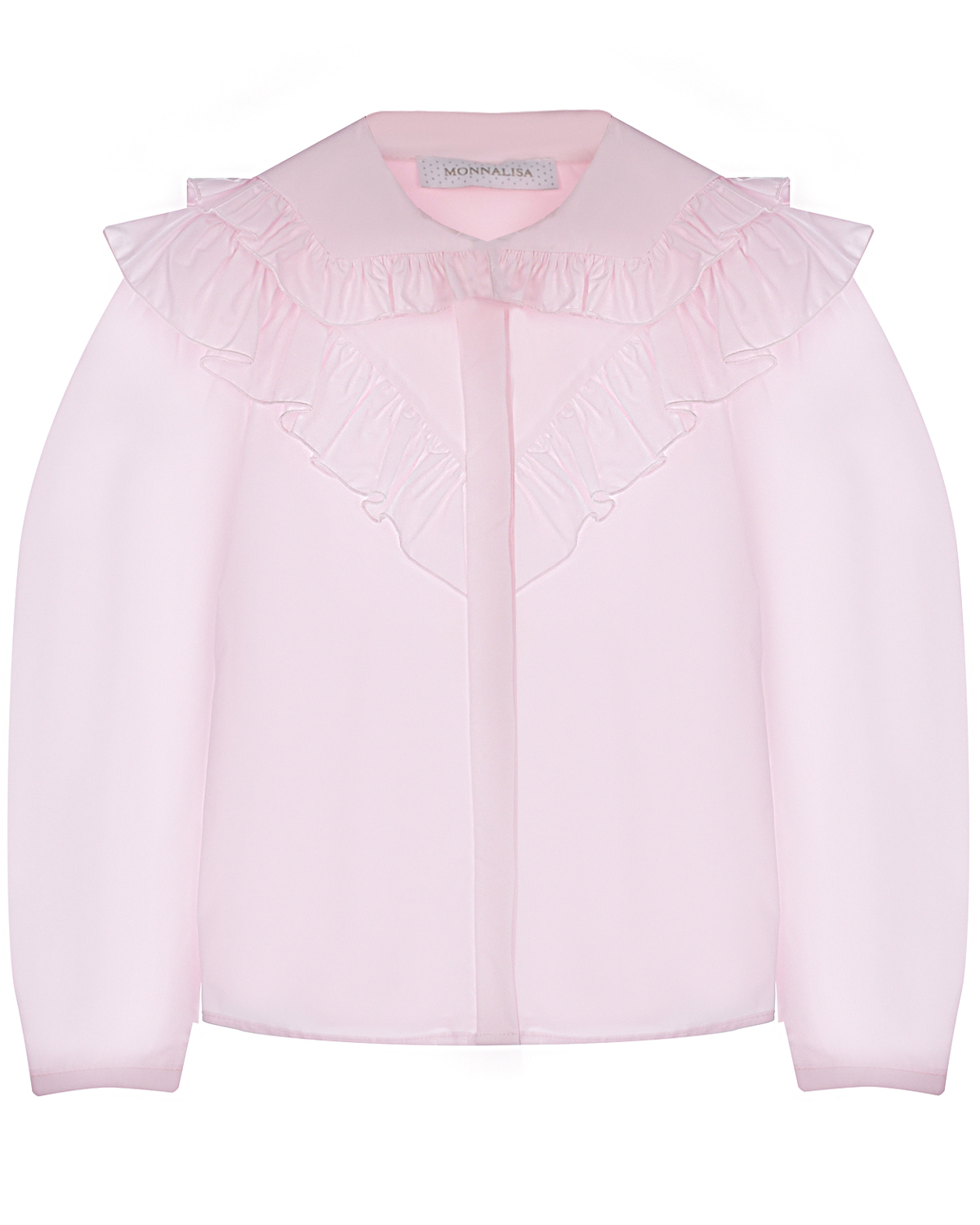 Розовая блуза с рюшами Monnalisa детская