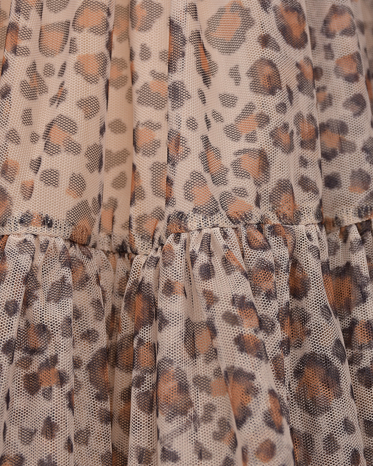 Бежевая юбка с леопардовым принтом Monnalisa детская, размер 116, цвет мультиколор - фото 4