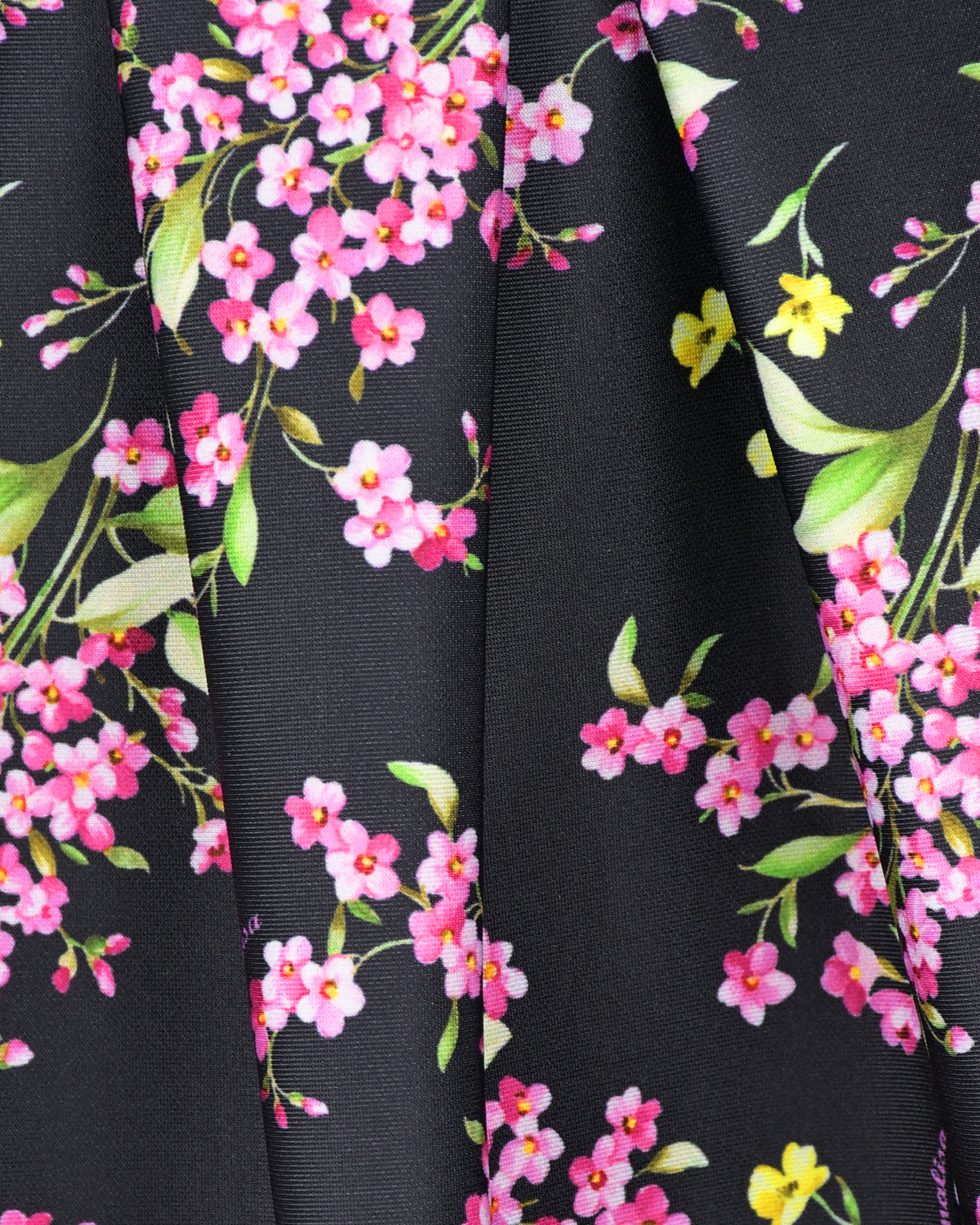 Черная юбка с цветочным принтом Monnalisa детская, размер 116 - фото 3