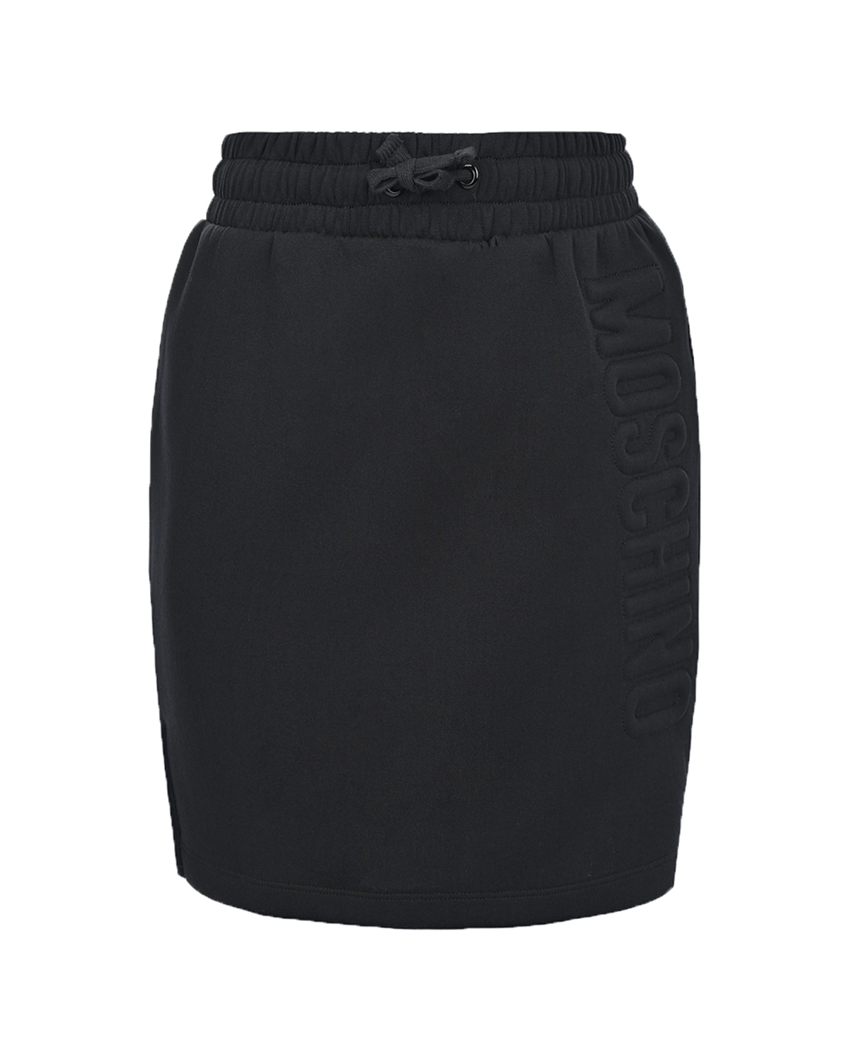 Черная юбка с поясом на кулиске Moschino детская, размер 140, цвет черный - фото 1