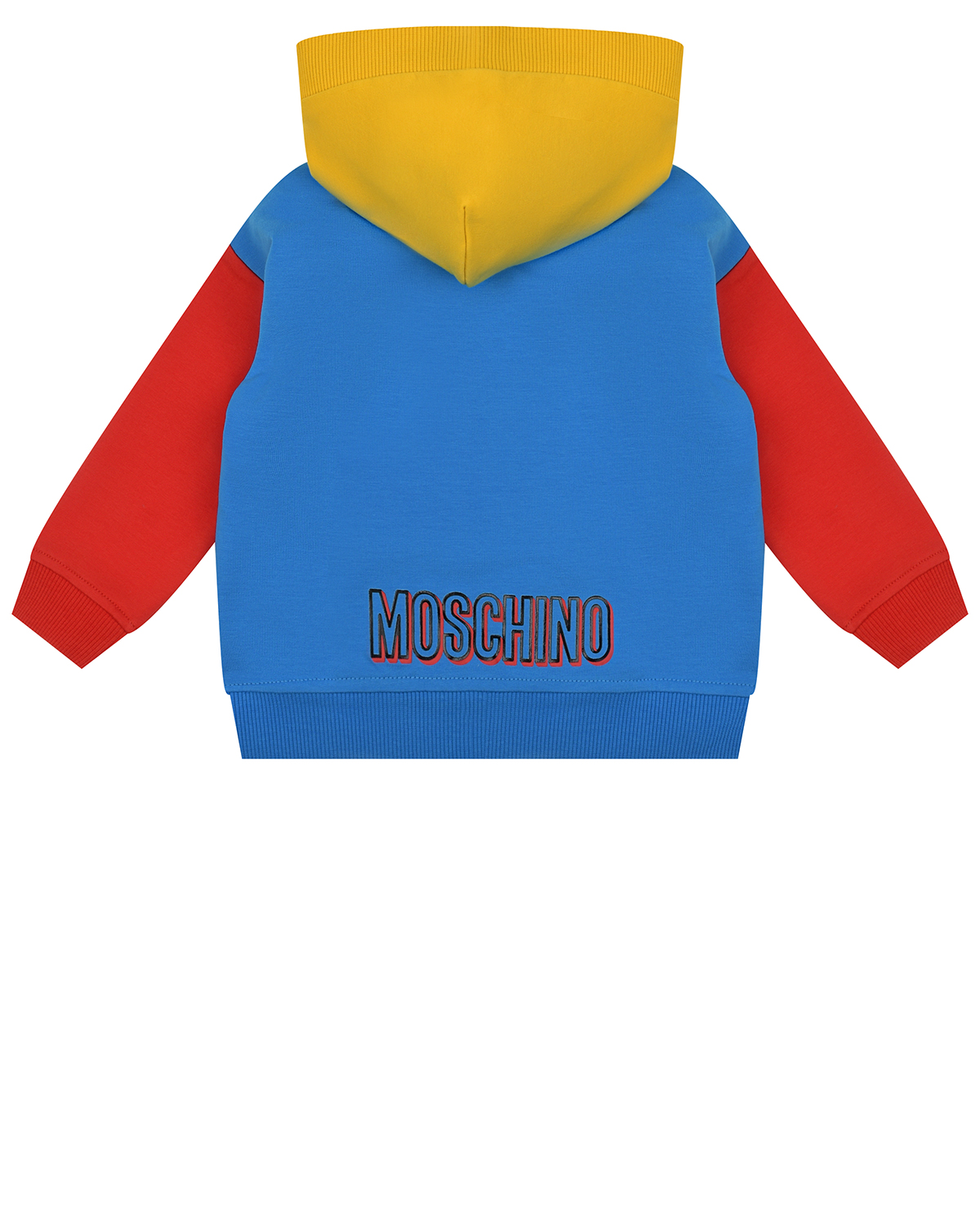 Спортивная куртка в стиле color block Moschino детская, размер 74, цвет мультиколор - фото 2
