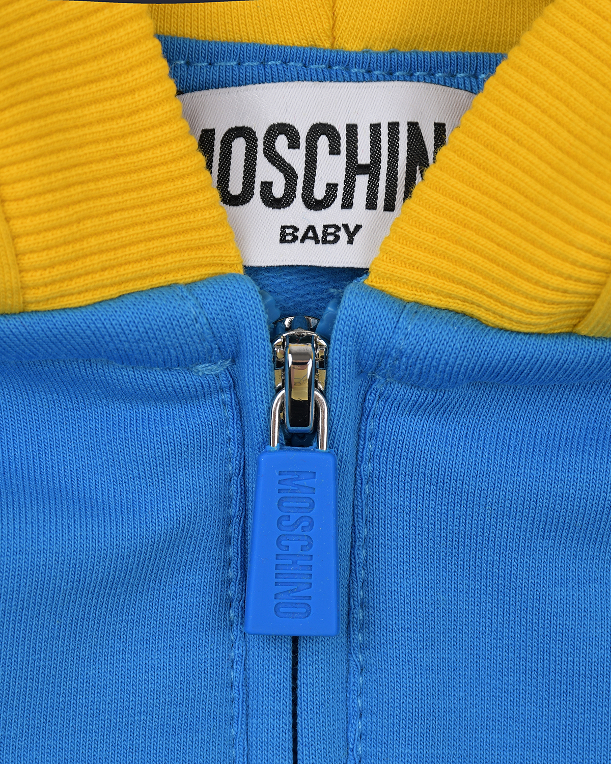 Спортивная куртка в стиле color block Moschino детская, размер 74, цвет мультиколор - фото 3