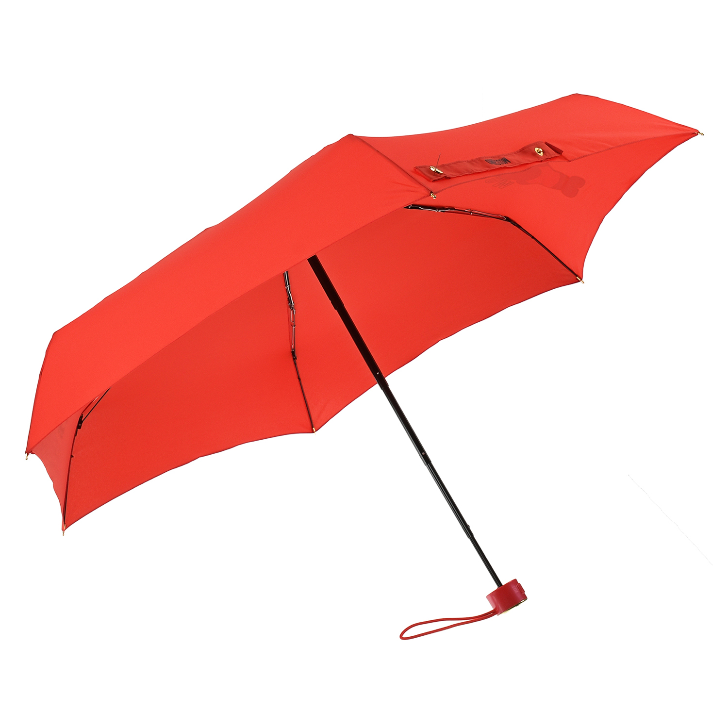 Красный зонт с принтом "медвежонок", 17 см Moschino детский, размер unica