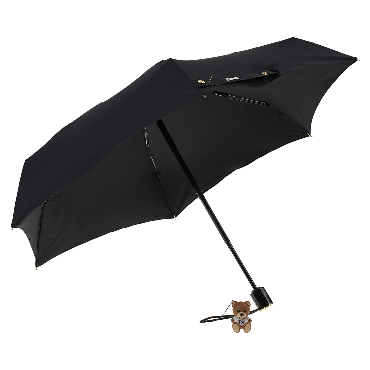 Черный зонт с принтом &quot;мишка и звезды&quot;, 21 см Moschino детский
