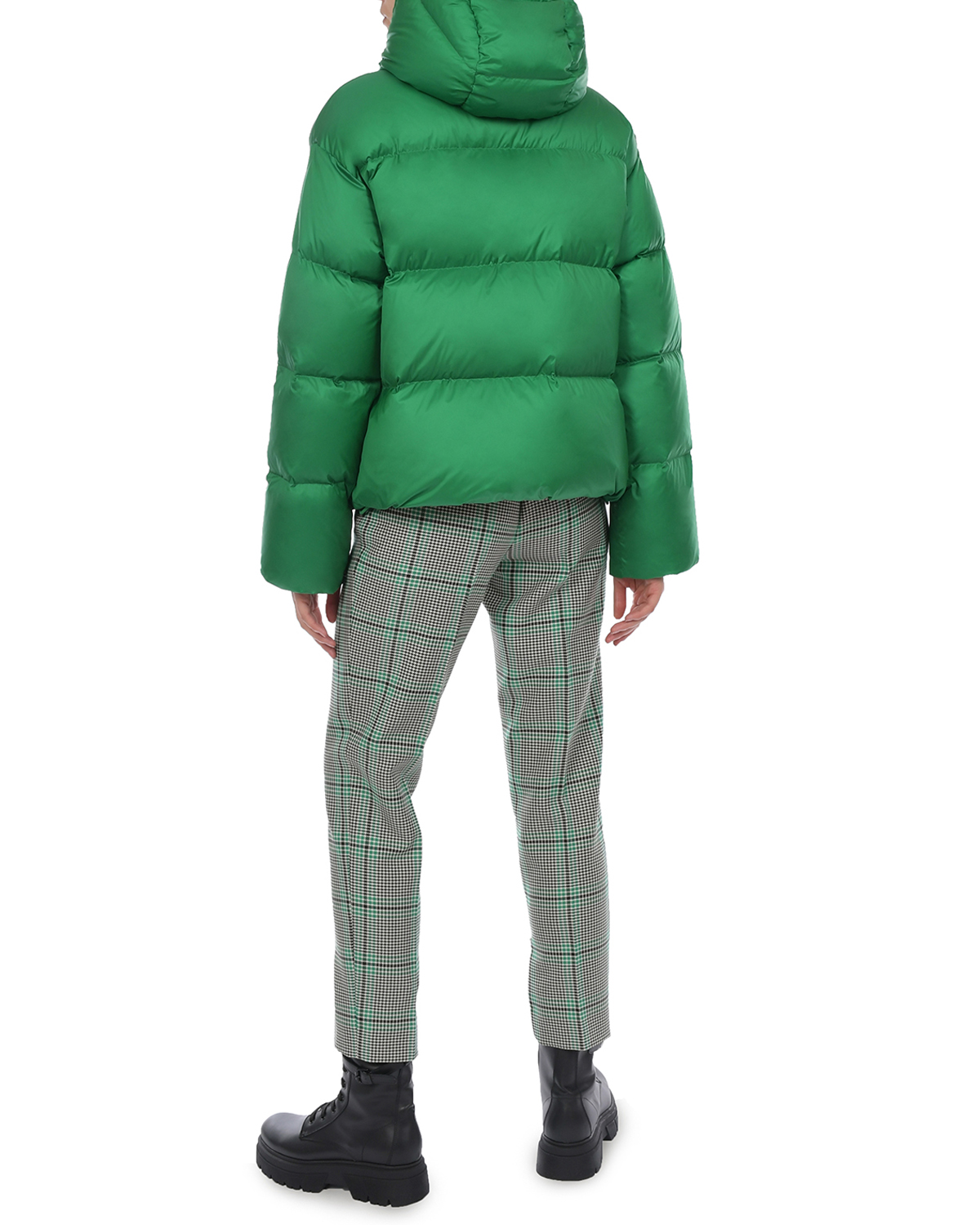 Короткая зеленая куртка с капюшоном Naumi, размер 36, цвет зеленый - фото 4