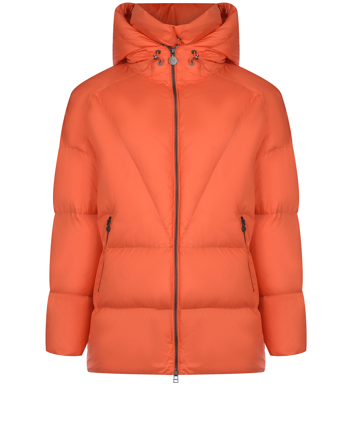 Удлиненная оранжевая куртка с капюшоном Naumi, размер 38, цвет оранжевый - фото 1