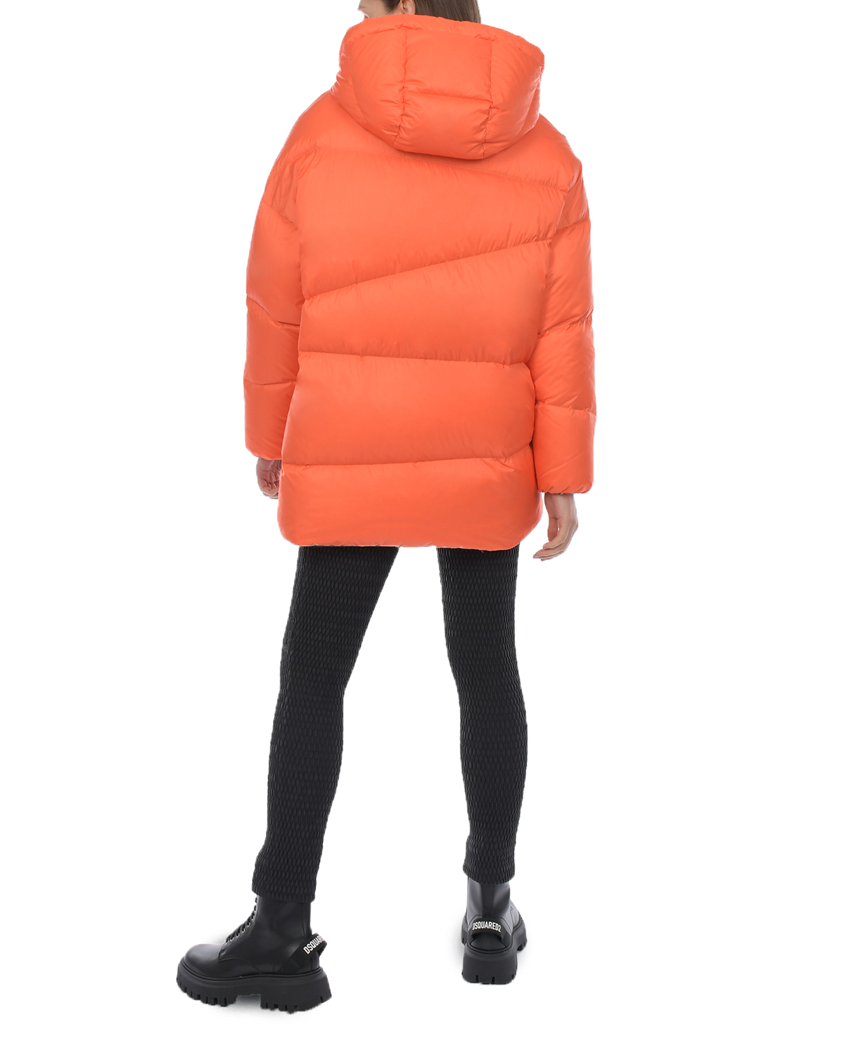 Удлиненная оранжевая куртка с капюшоном Naumi, размер 38, цвет оранжевый - фото 6
