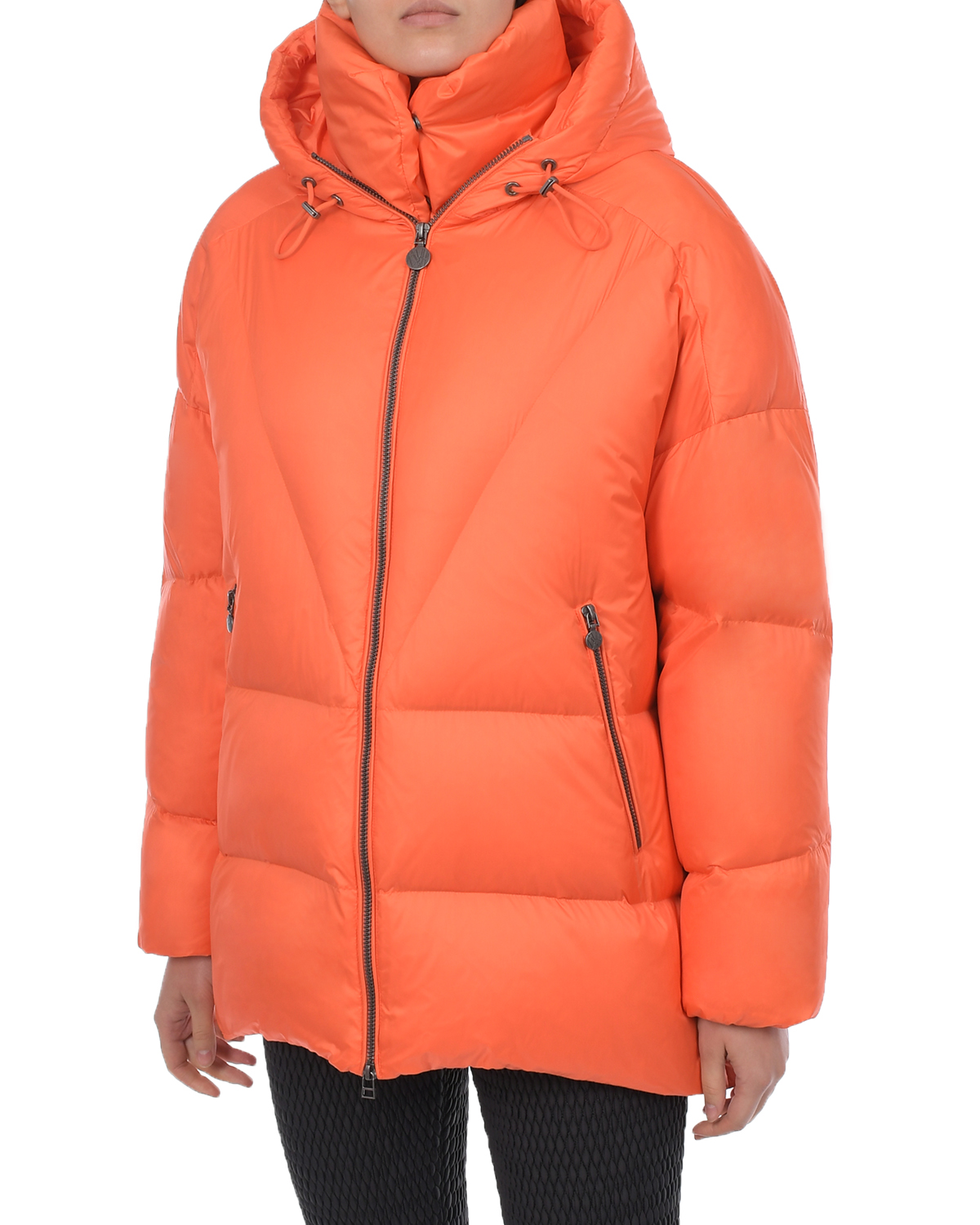 Удлиненная оранжевая куртка с капюшоном Naumi, размер 38, цвет оранжевый - фото 10
