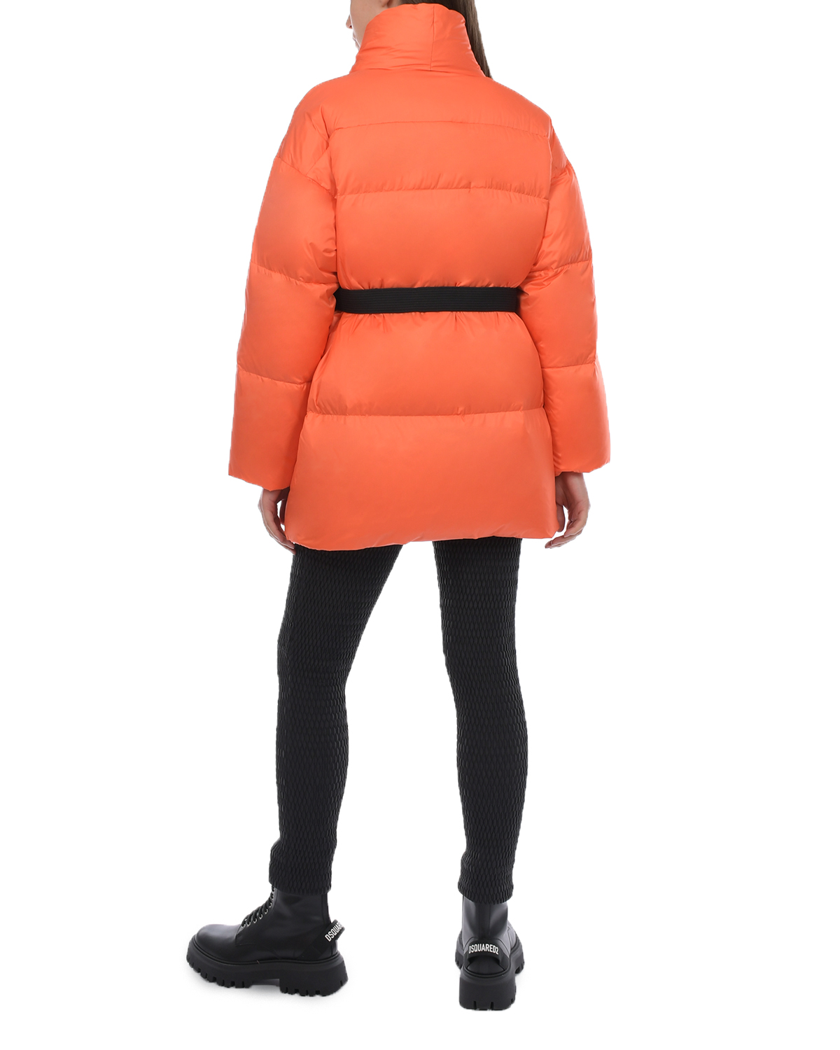 Оранжевая куртка с черным поясом Naumi, размер 36, цвет оранжевый - фото 7