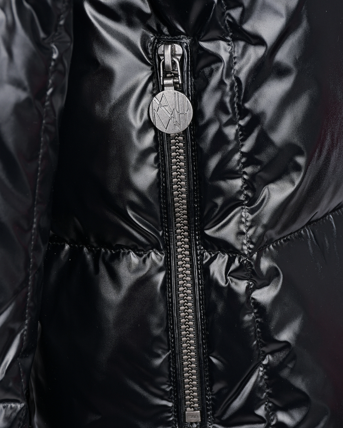 Черное глянцевое стеганое пальто Naumi, размер 36, цвет черный - фото 4
