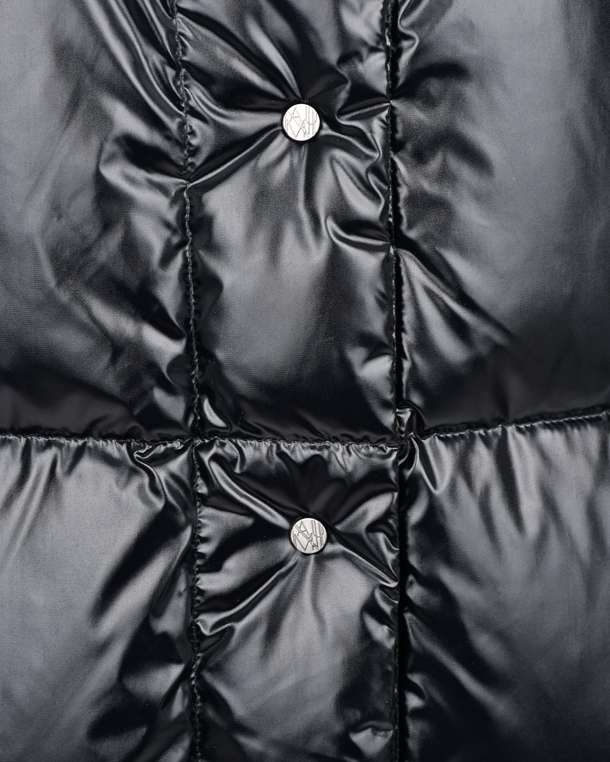 Черное глянцевое стеганое пальто Naumi, размер 36, цвет черный - фото 5