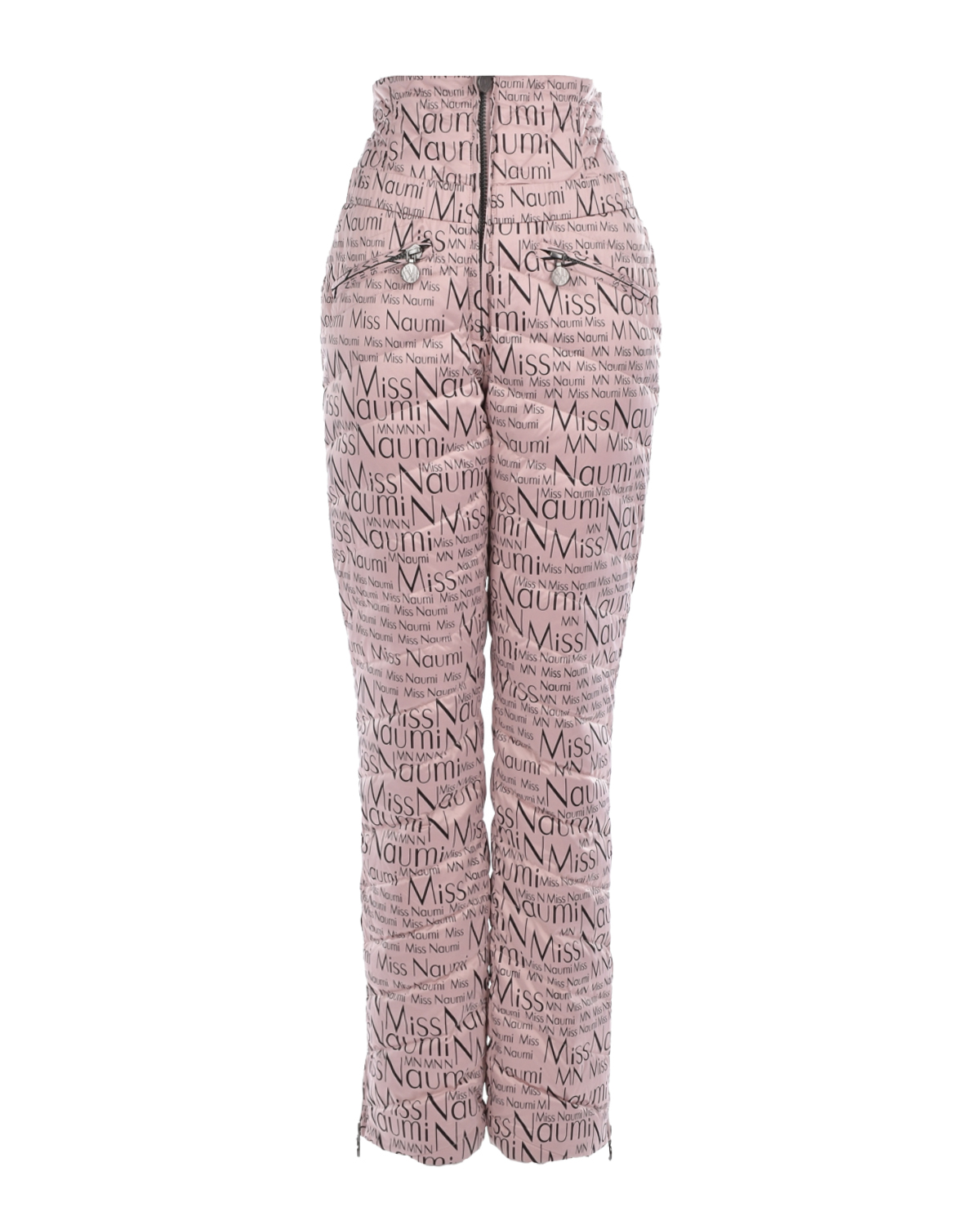 Розовые стеганые брюки со сплошным лого Naumi, размер 38, цвет розовый