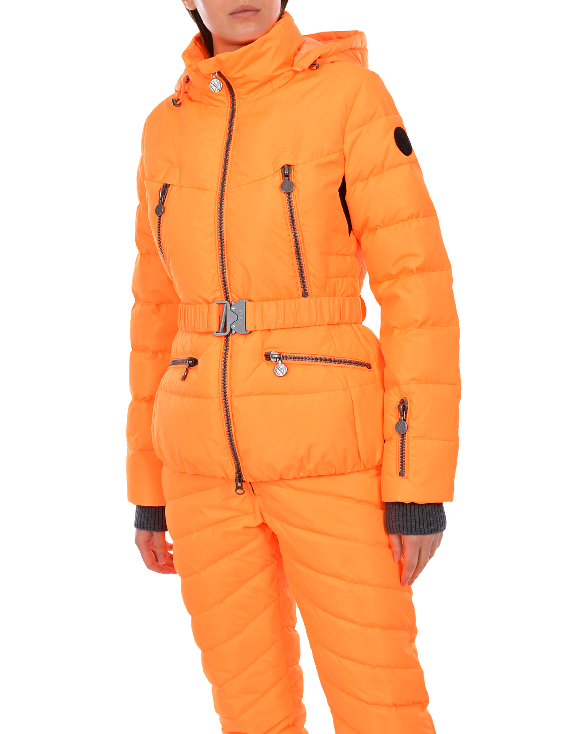 Оранжевая приталенная куртка Naumi, размер 40, цвет нет цвета - фото 5