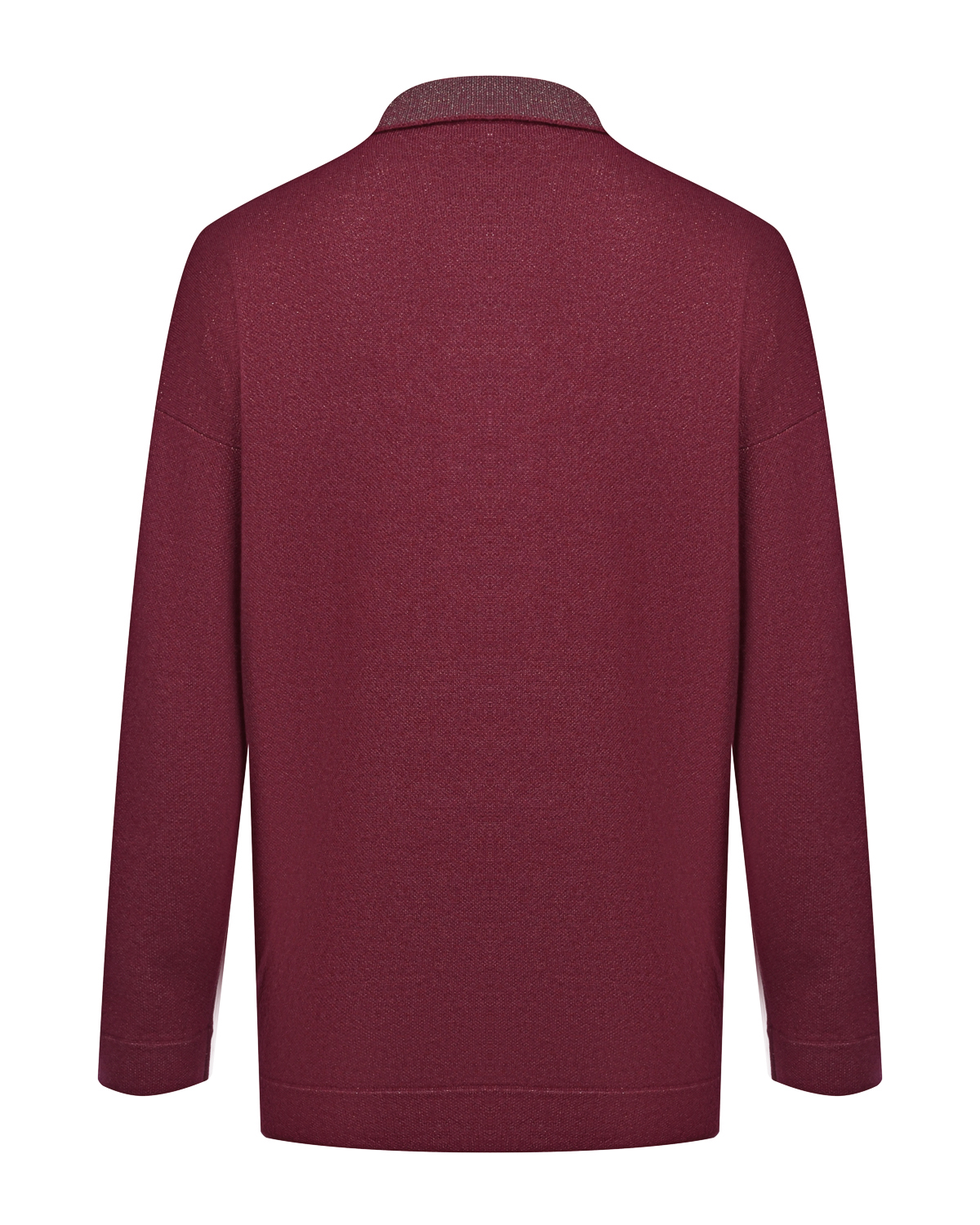 Бордовая рубашка из шерсти и шелка Panicale, размер 44, цвет бордовый - фото 5