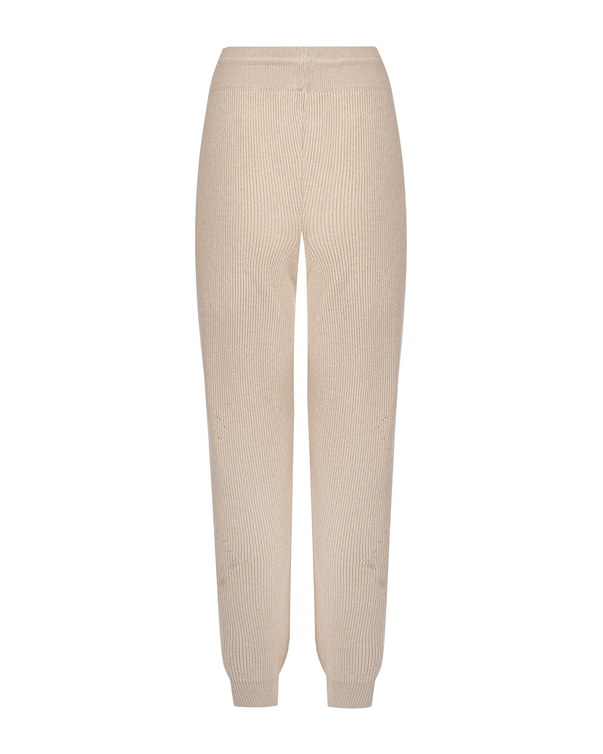 Бежевые брюки с ромбами из люрекса Panicale, размер 46, цвет бежевый - фото 2