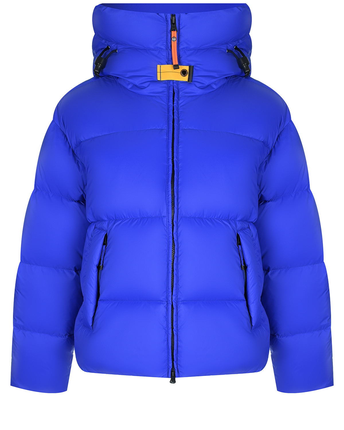 Синяя короткая куртка с капюшоном Parajumpers, размер 42, цвет синий - фото 1