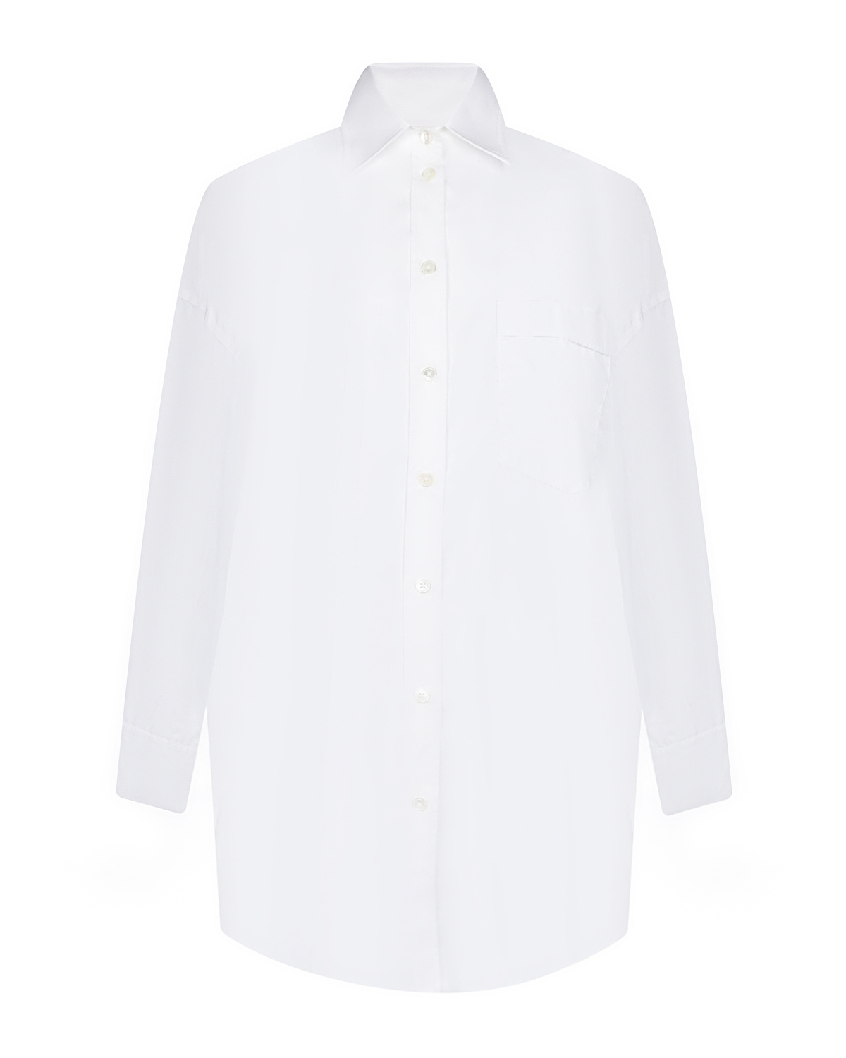 Белая рубашка с длинными рукавами Parosh, размер 44, цвет белый - фото 1