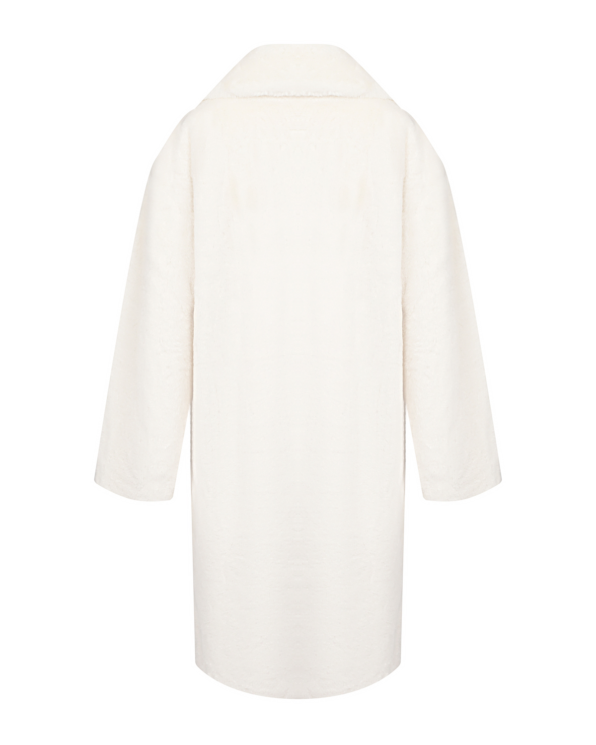 Белое пальто из эко-меха Parosh, размер 40, цвет нет цвета - фото 5