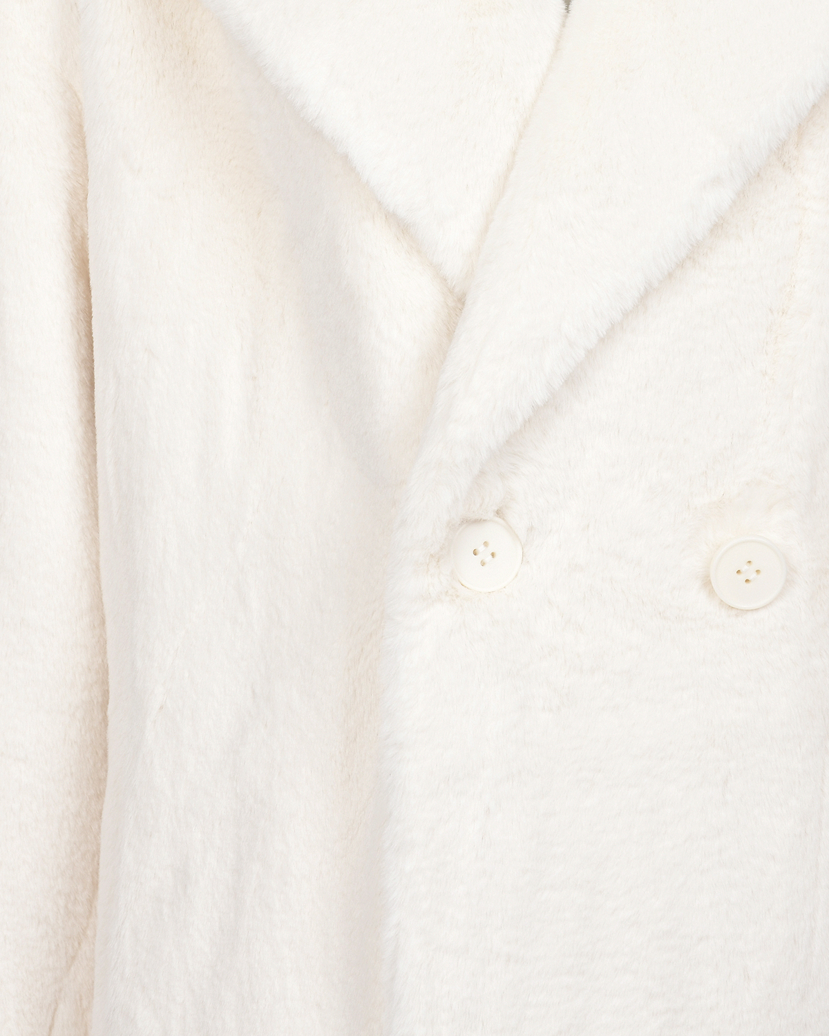 Белое пальто из эко-меха Parosh, размер 40, цвет нет цвета - фото 9