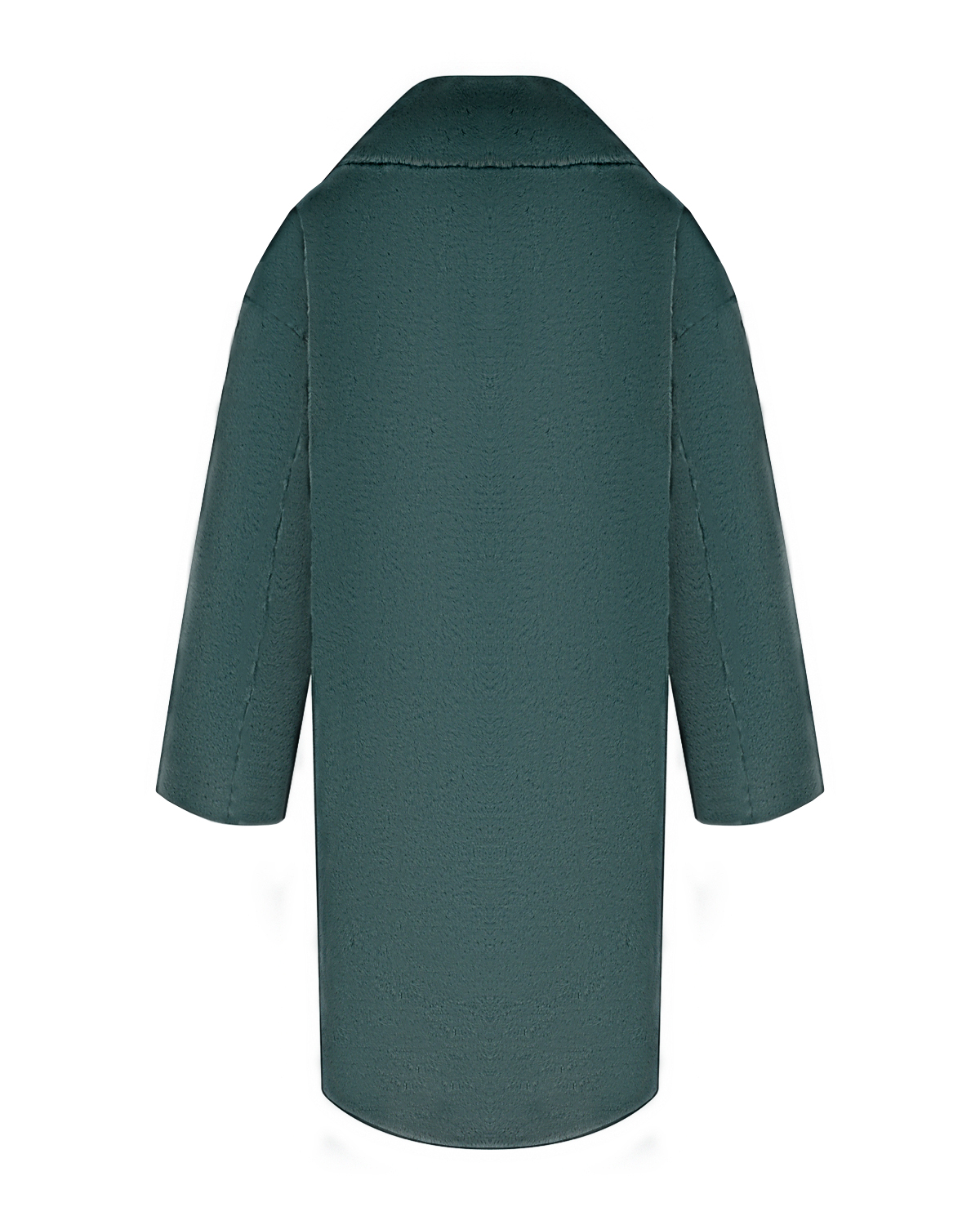 Темно-зеленое пальто из эко-меха Parosh, размер 40, цвет зеленый - фото 5
