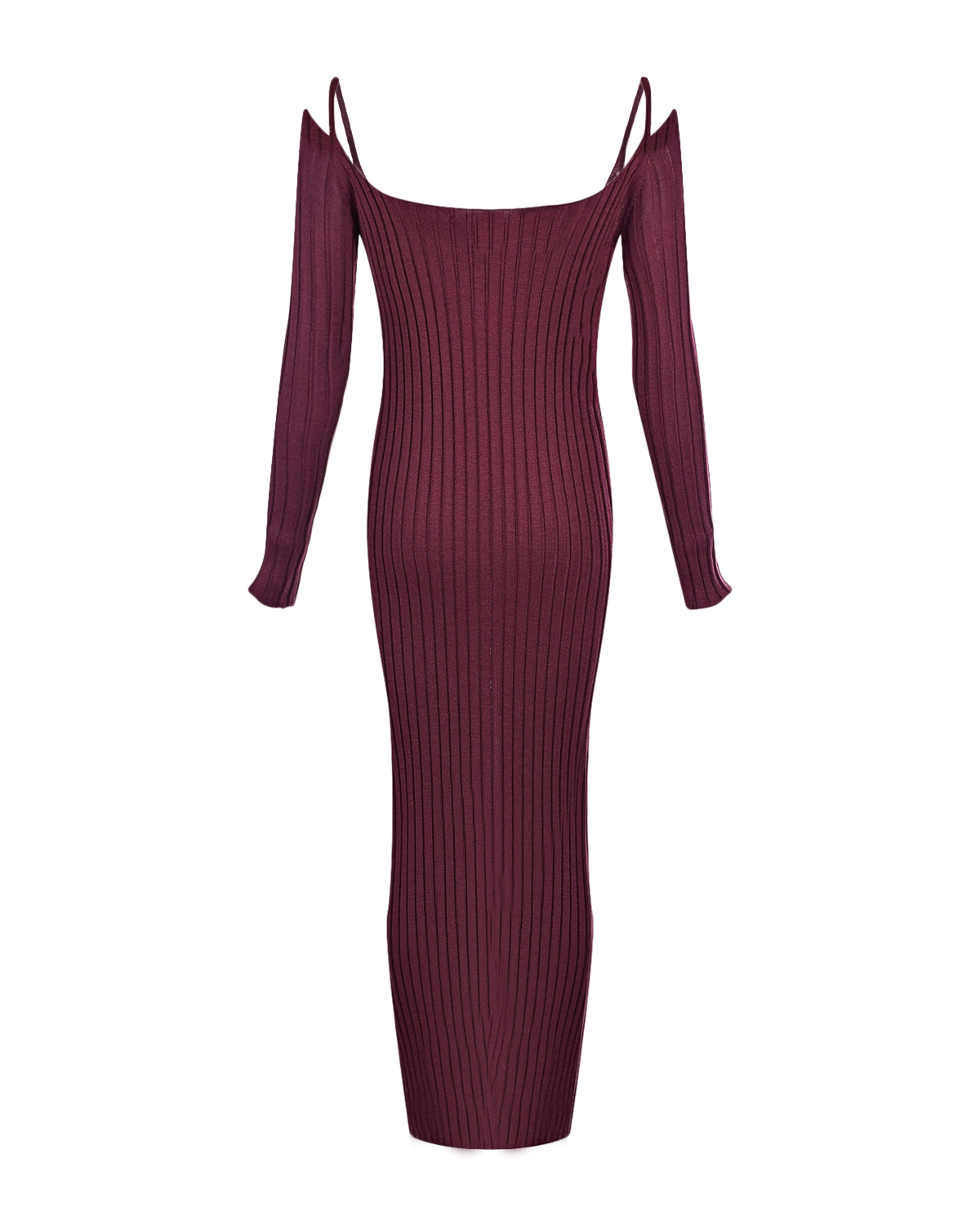 Бордовое платье с открытыми плечами Philosophy Di Lorenzo Serafini, размер 44, цвет бордовый - фото 2