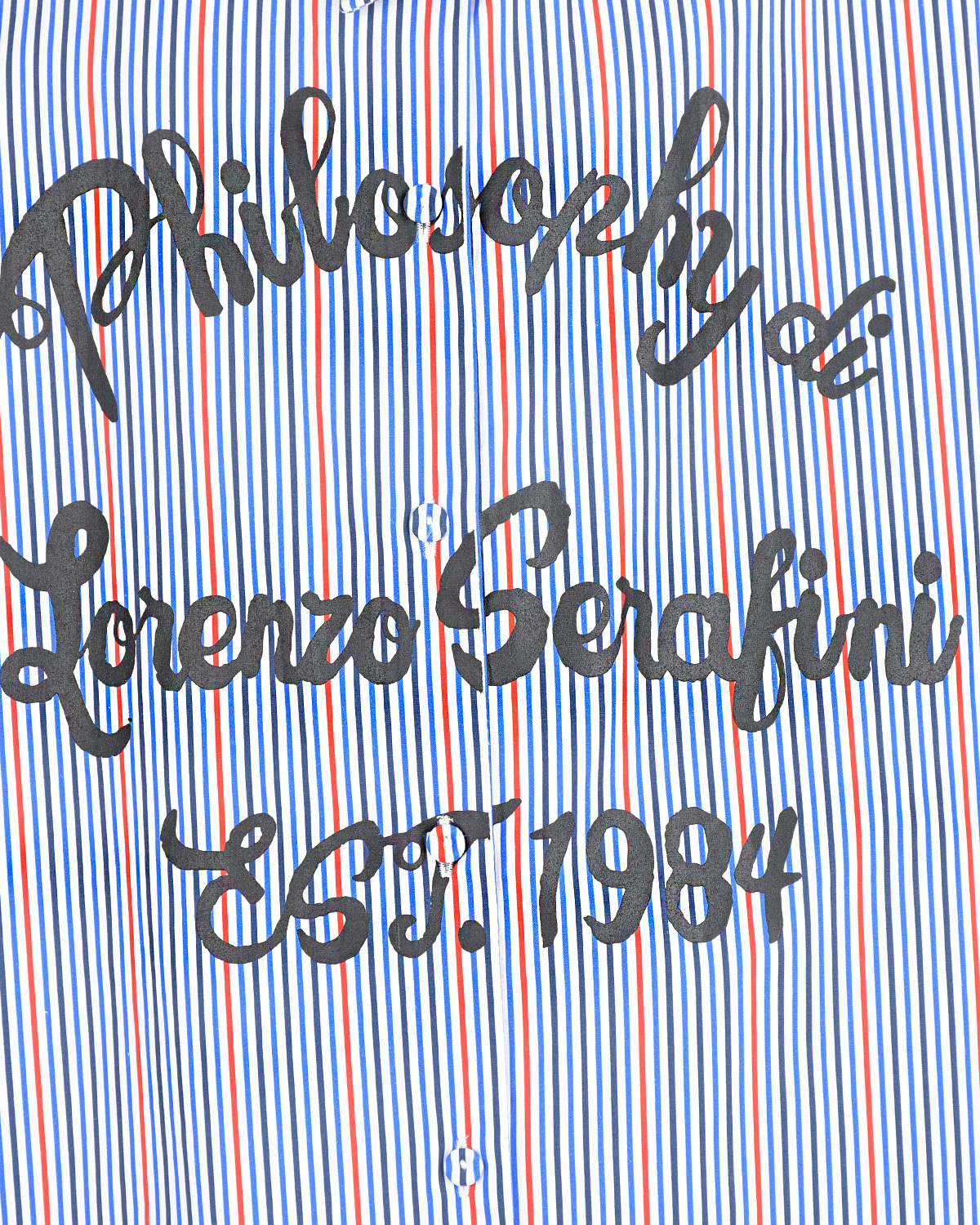 Платье-рубашка в тонкую полоску Philosophy di Lorenzo Serafini Kids детское, размер 140, цвет мультиколор - фото 3