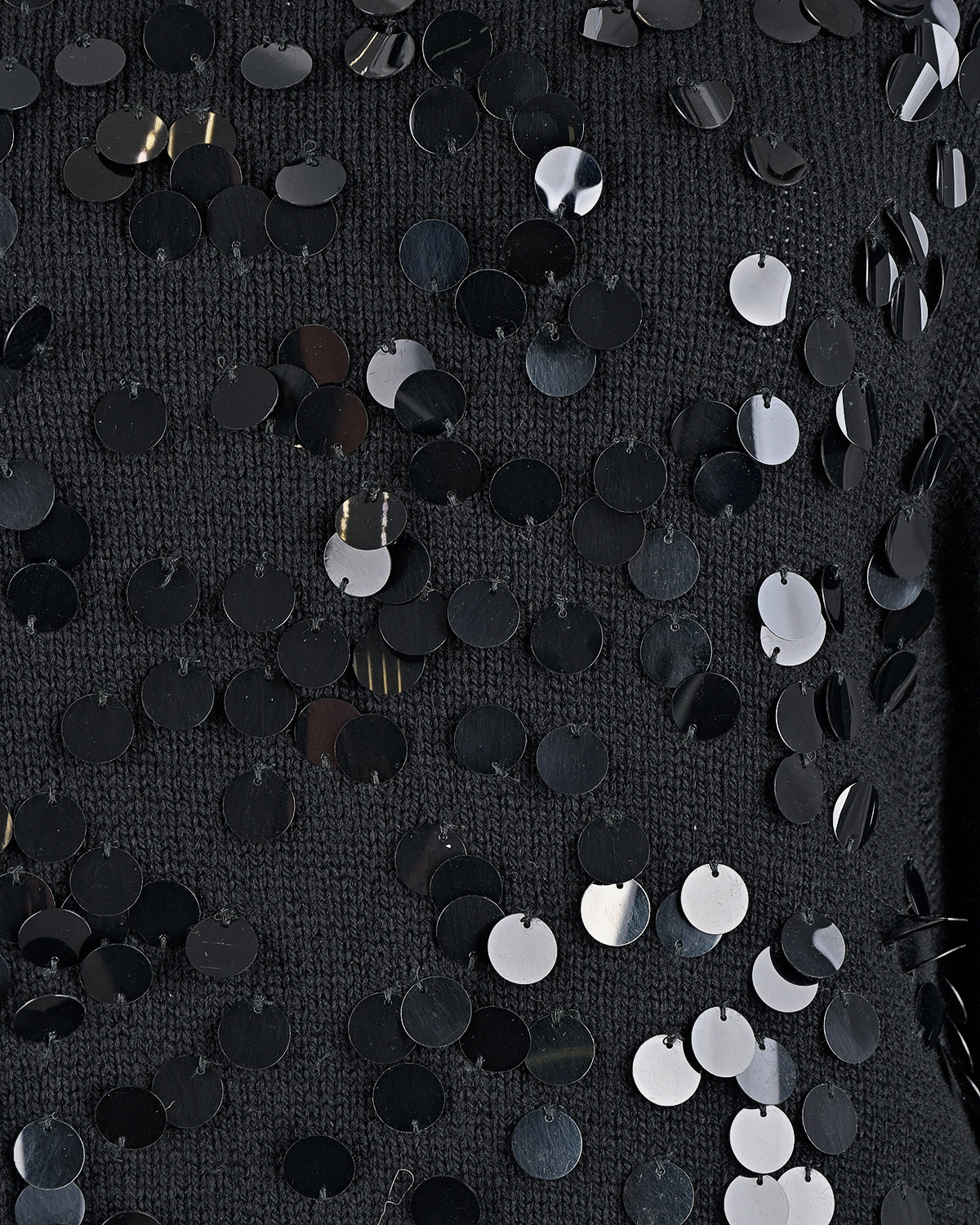 Черное шерстяное платье с пайетками Philosophy Di Lorenzo Serafini, размер 38, цвет черный - фото 3