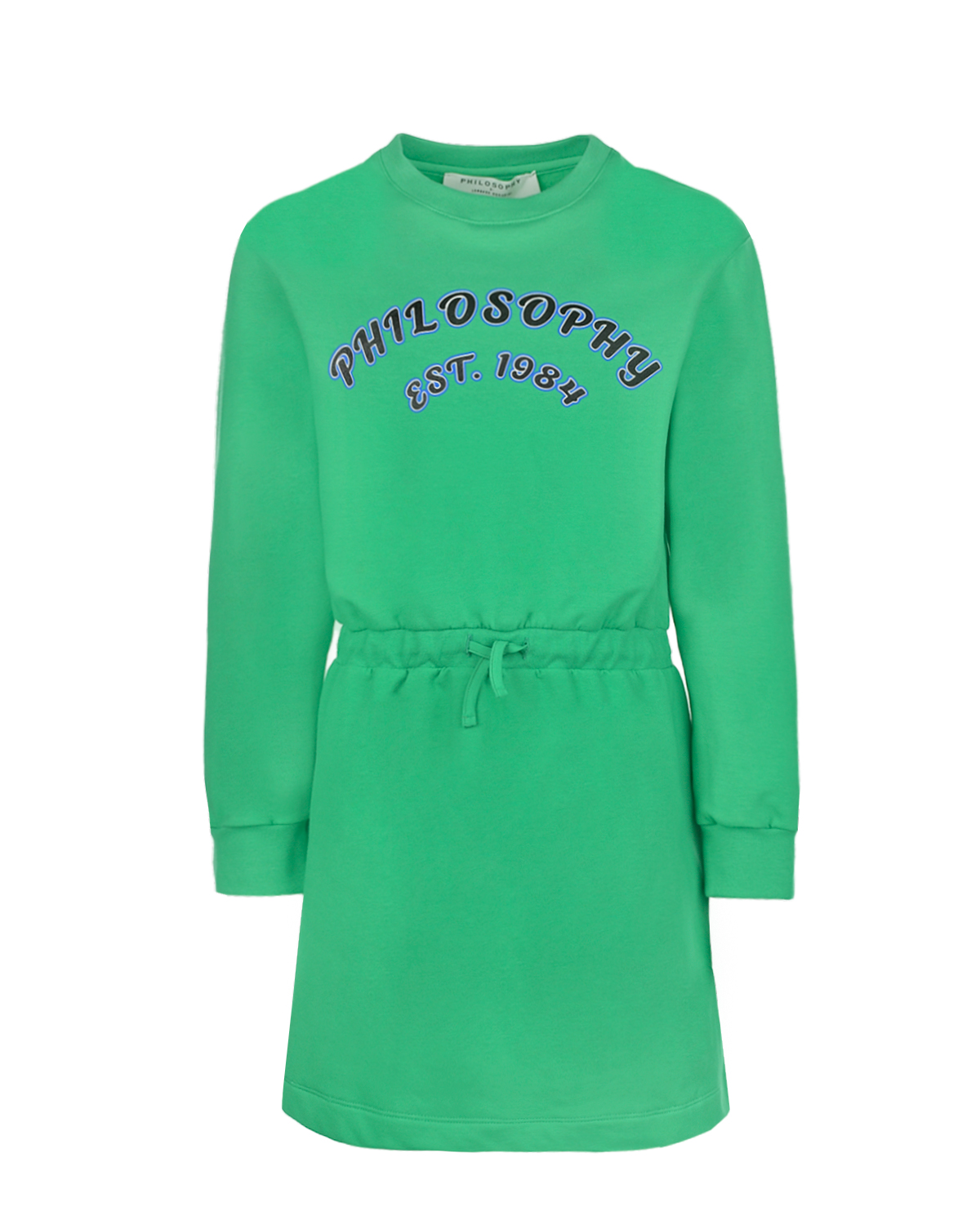 Зеленое приталенное платье Philosophy детское, размер 140, цвет зеленый - фото 1