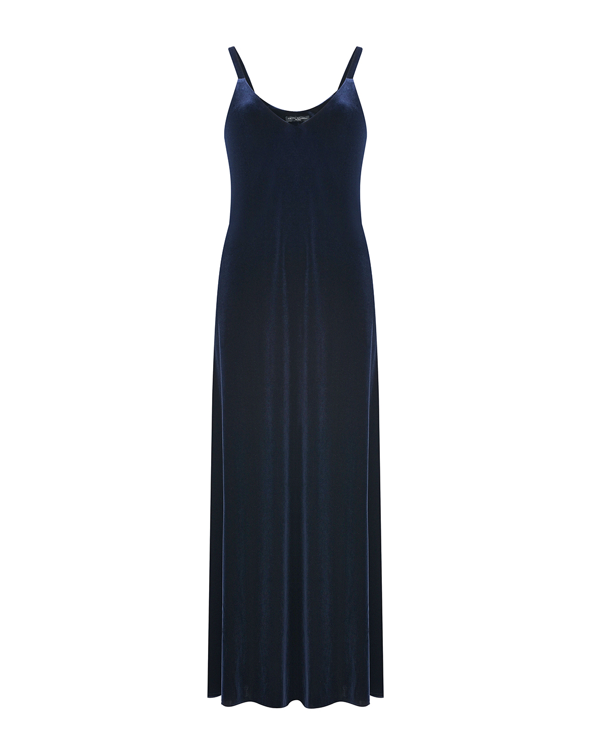 Синие бархатное платье-комбинация Pietro Brunelli, размер 40, цвет нет цвета
